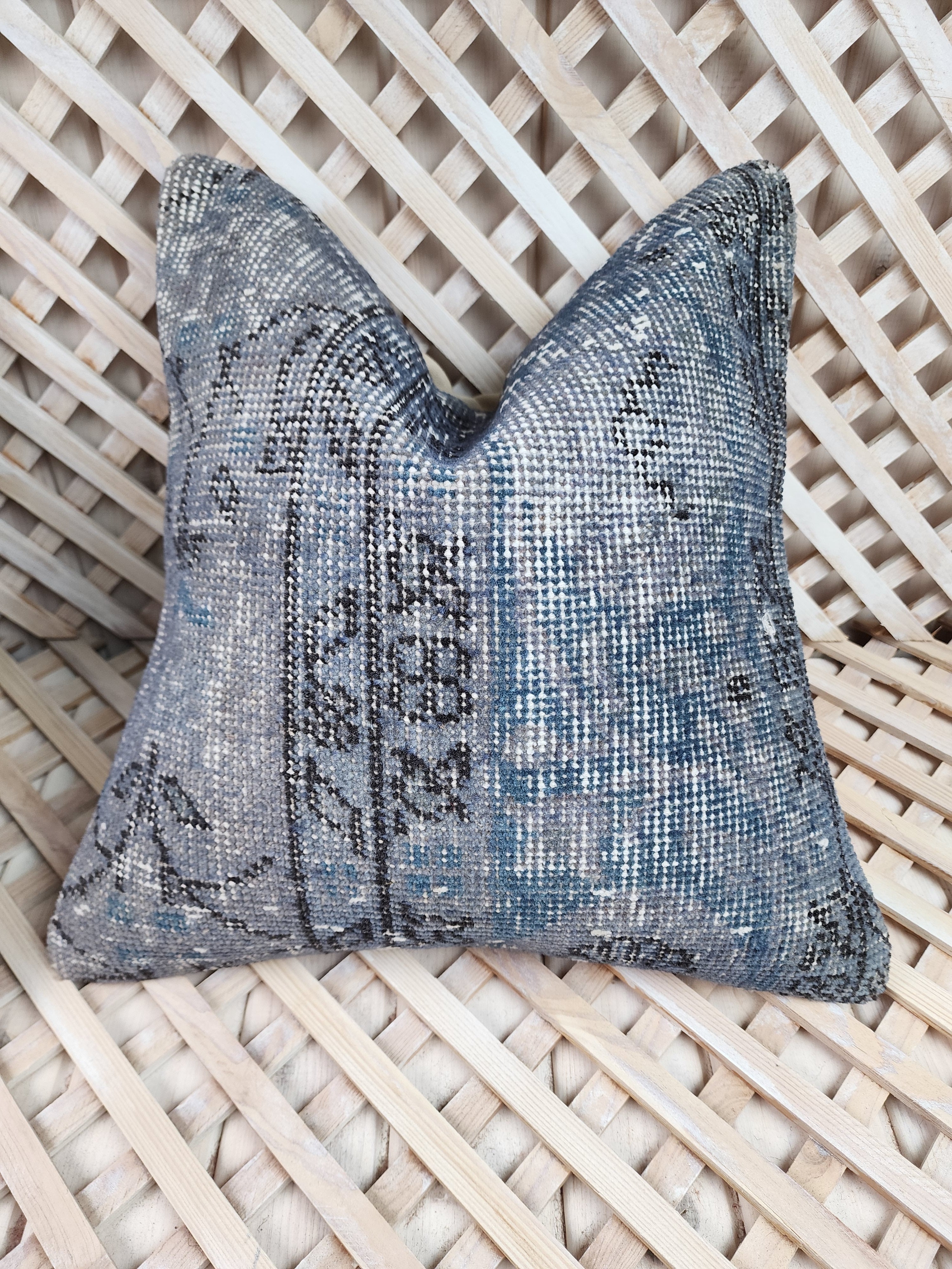 antique Persian Pillow Cover — pattern close-up