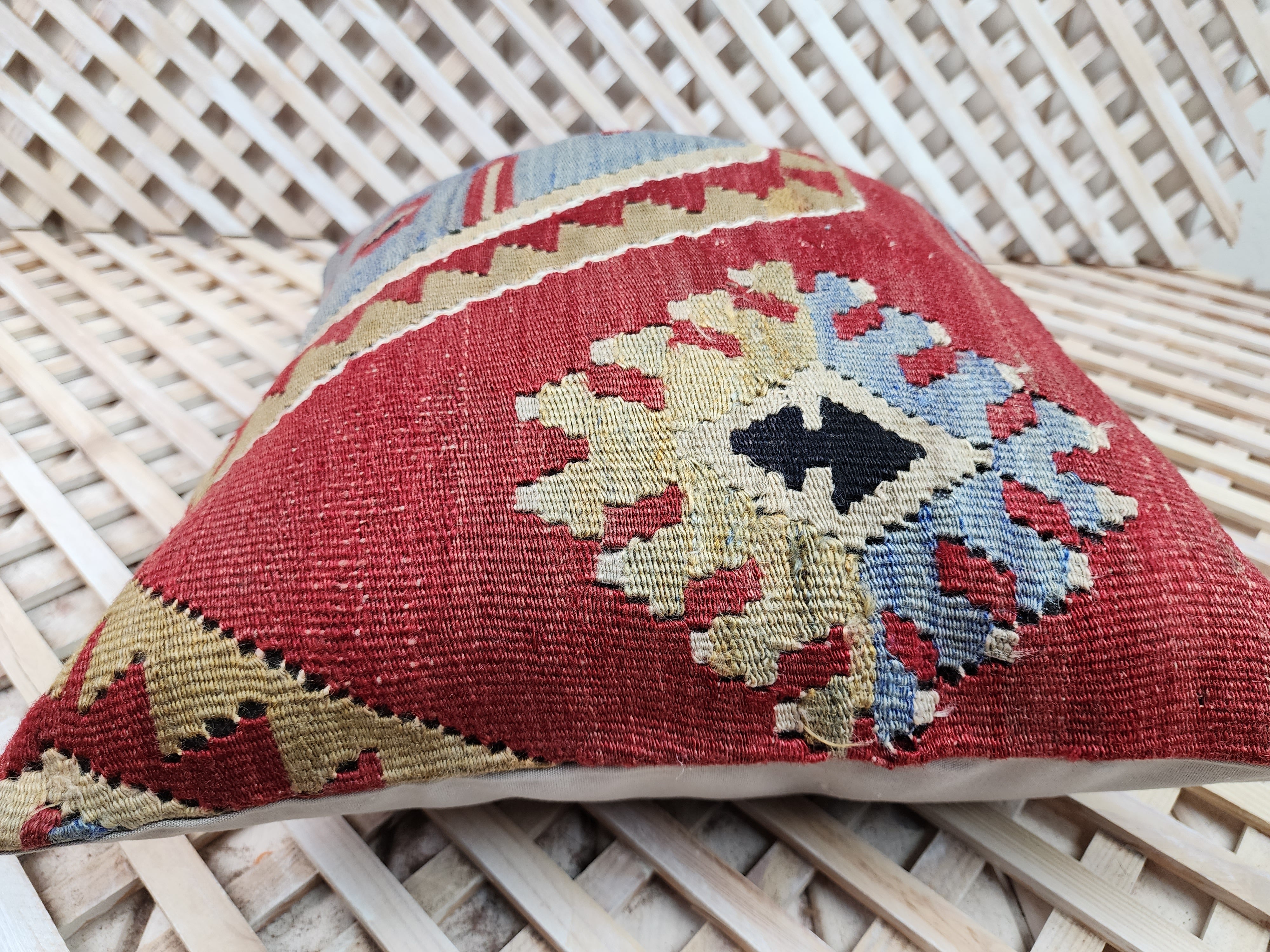 vintage Kilim Pillow Cover — in setting