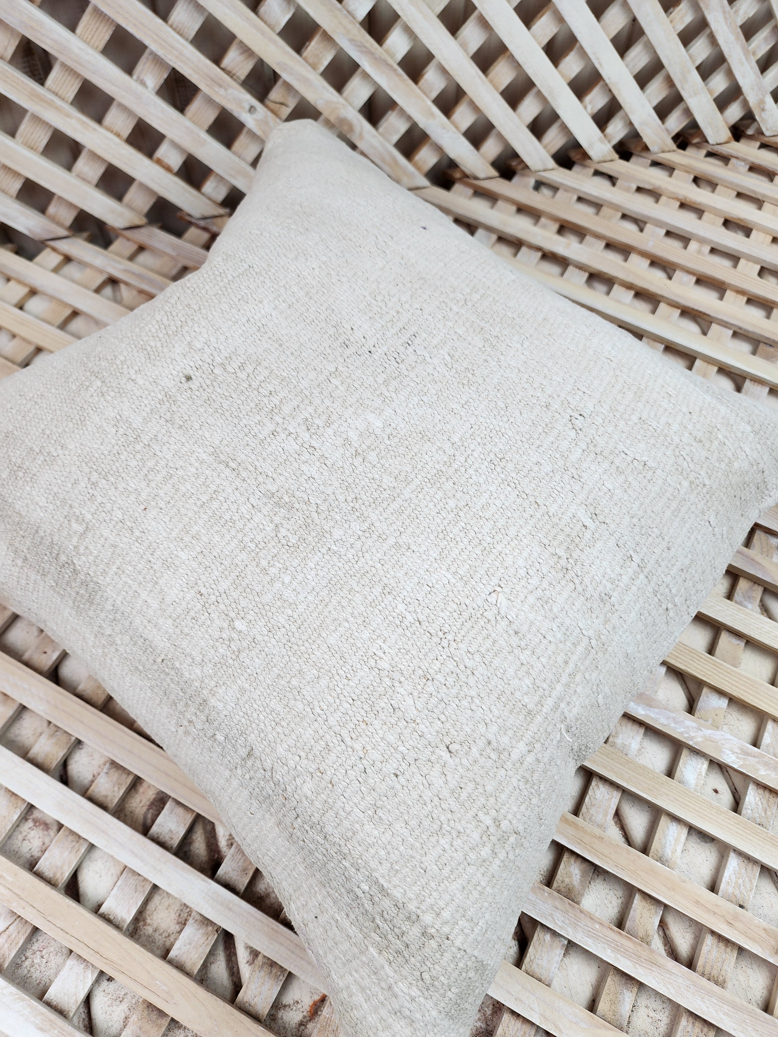 Hemp Kilim Pillow Cover 16 x 16 in