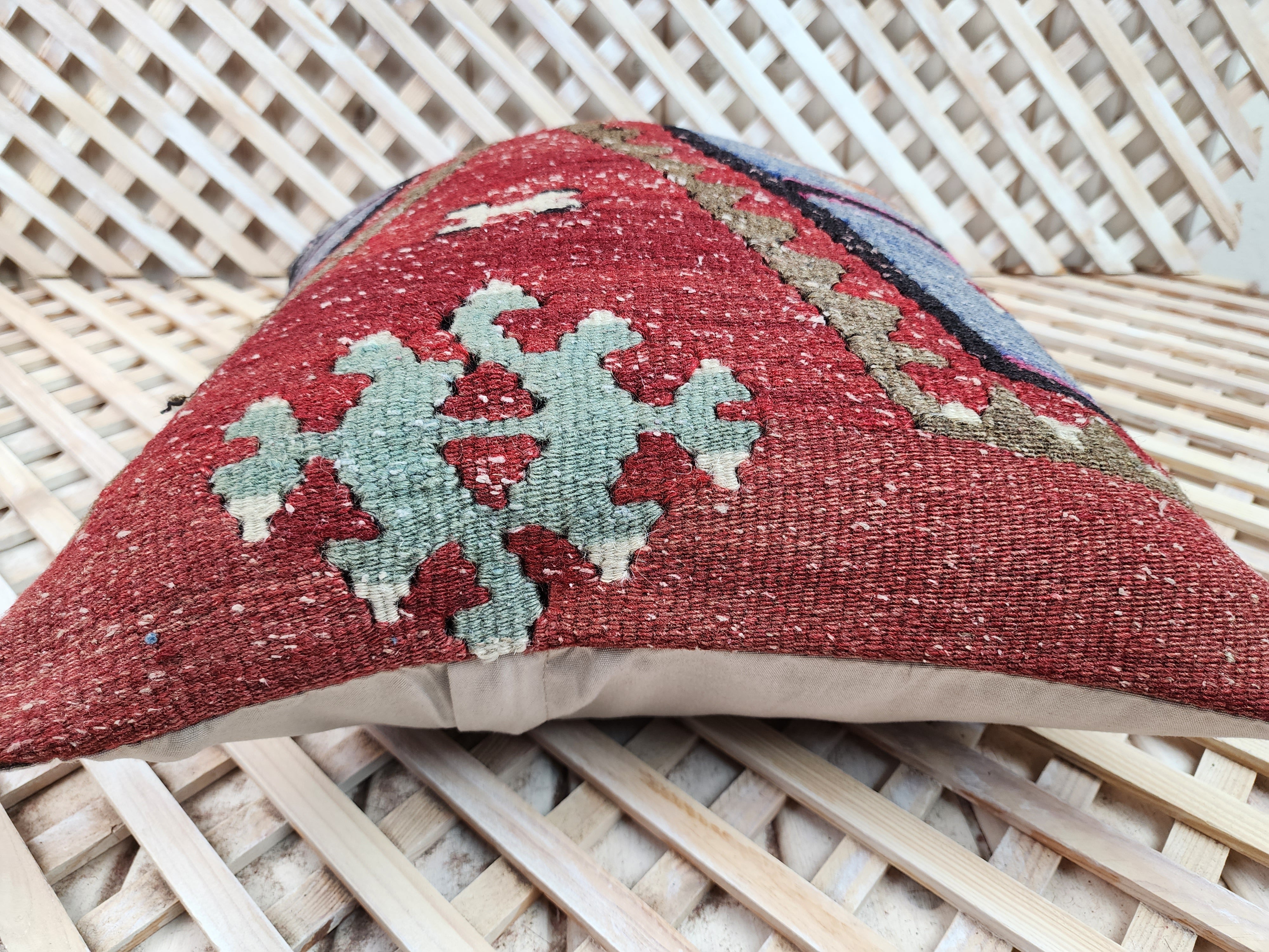 vintage Kilim Pillow Cover — in setting