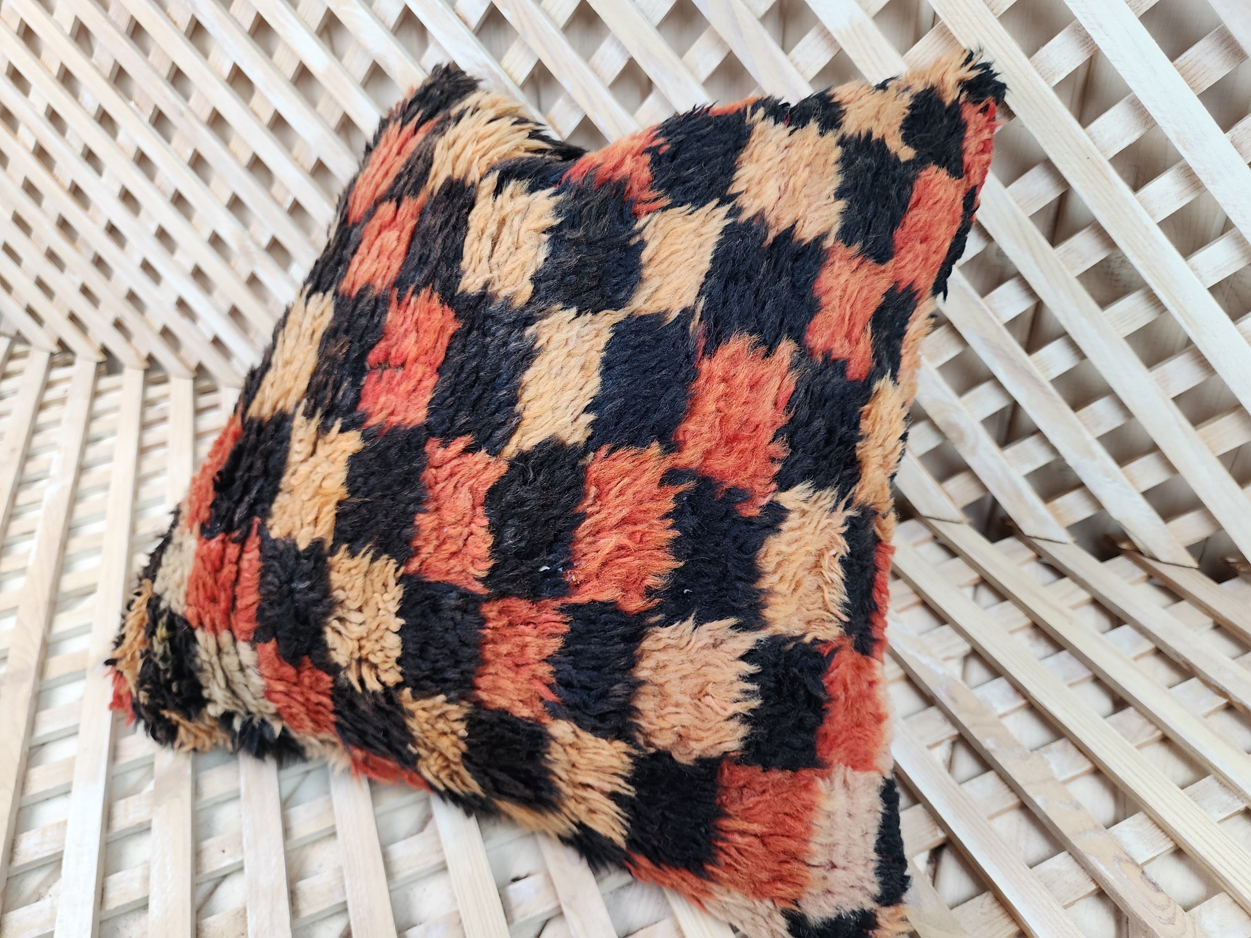 vintage Persian Pillow Cover — detail texture