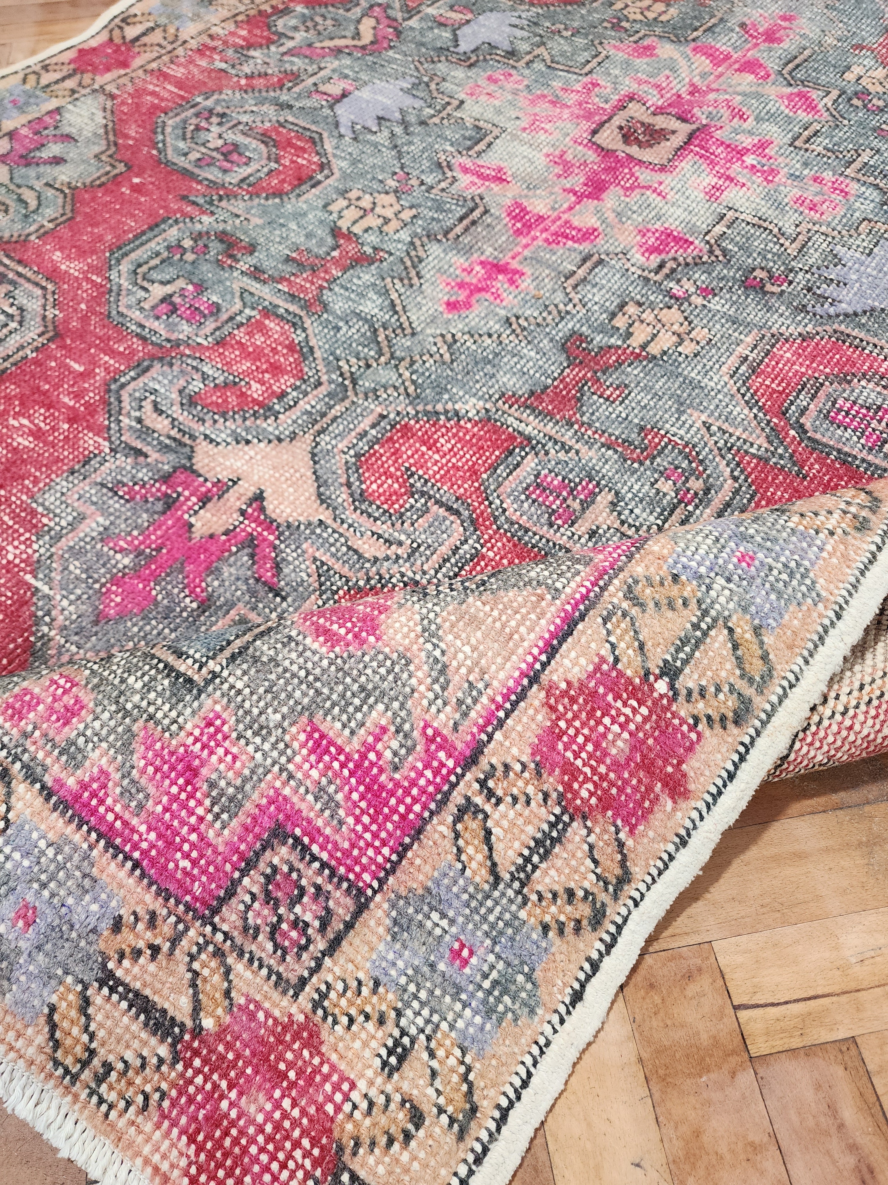 Kayseri Turkish Rug, Vintage Handmade Organic Wool Rug ''7"x4'2"