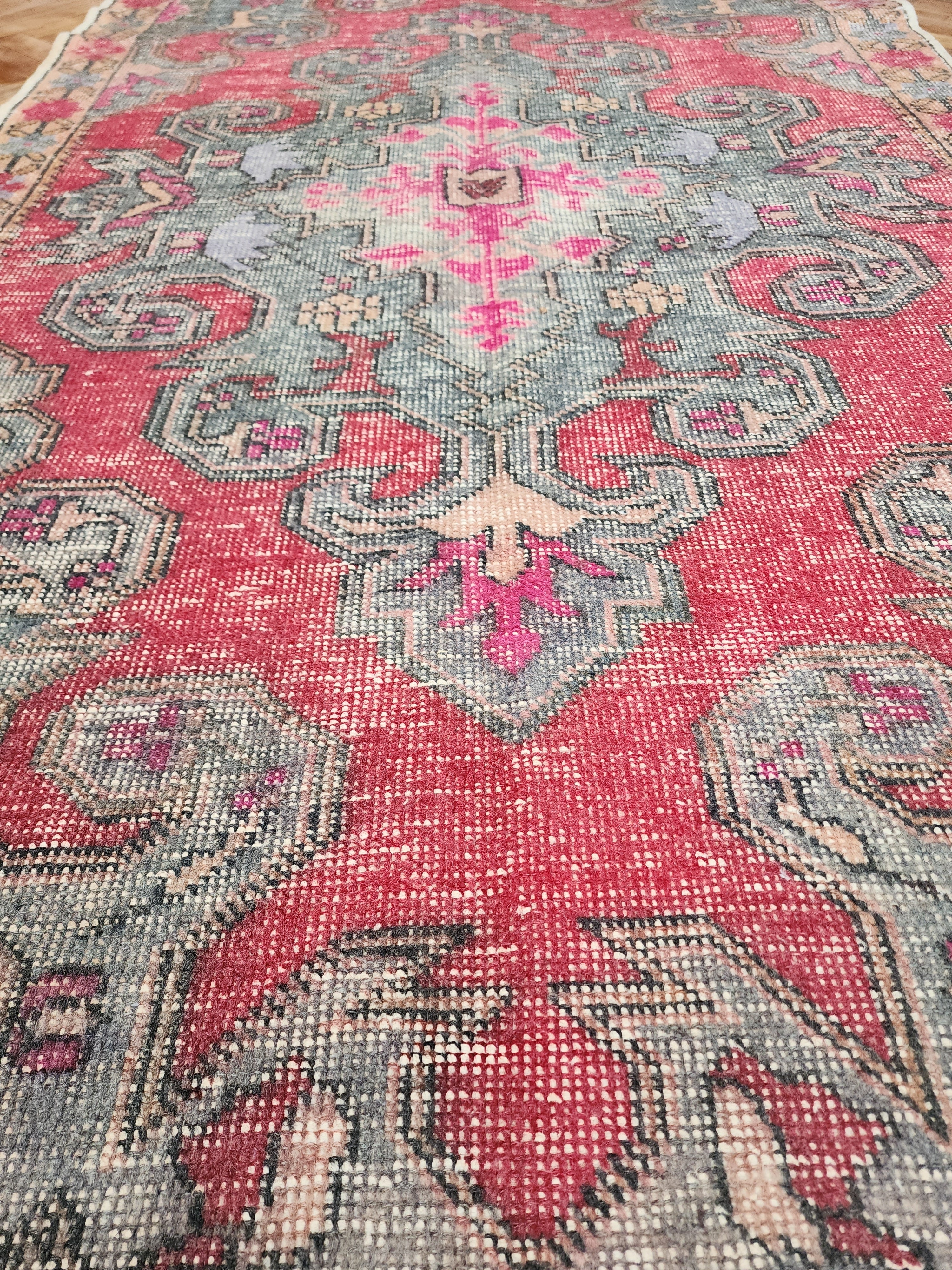 Kayseri Turkish Rug, Vintage Handmade Organic Wool Rug ''7"x4'2"