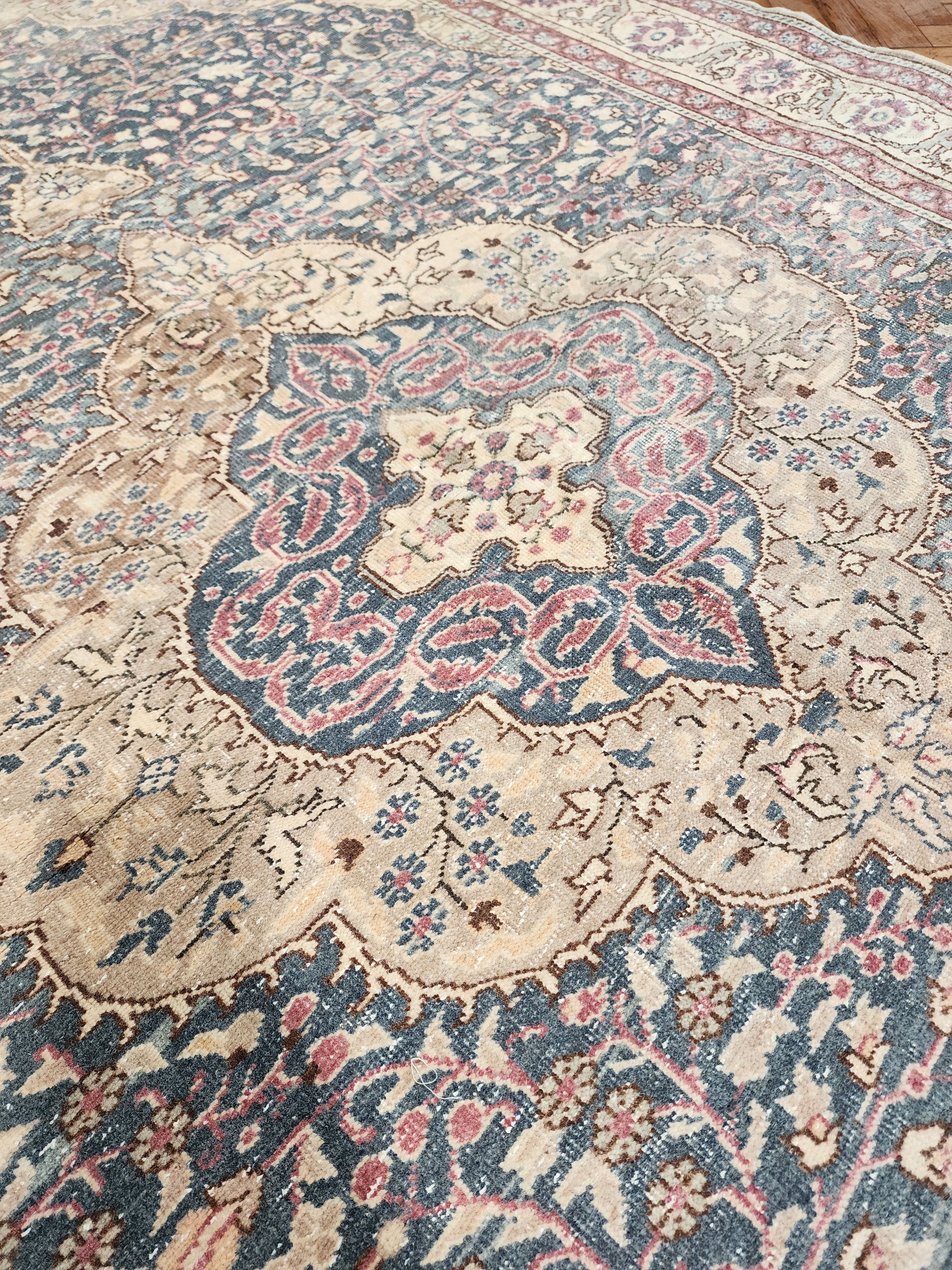 Tapis turc Kayseri, tapis vintage en laine biologique fait main ''7''x''5''