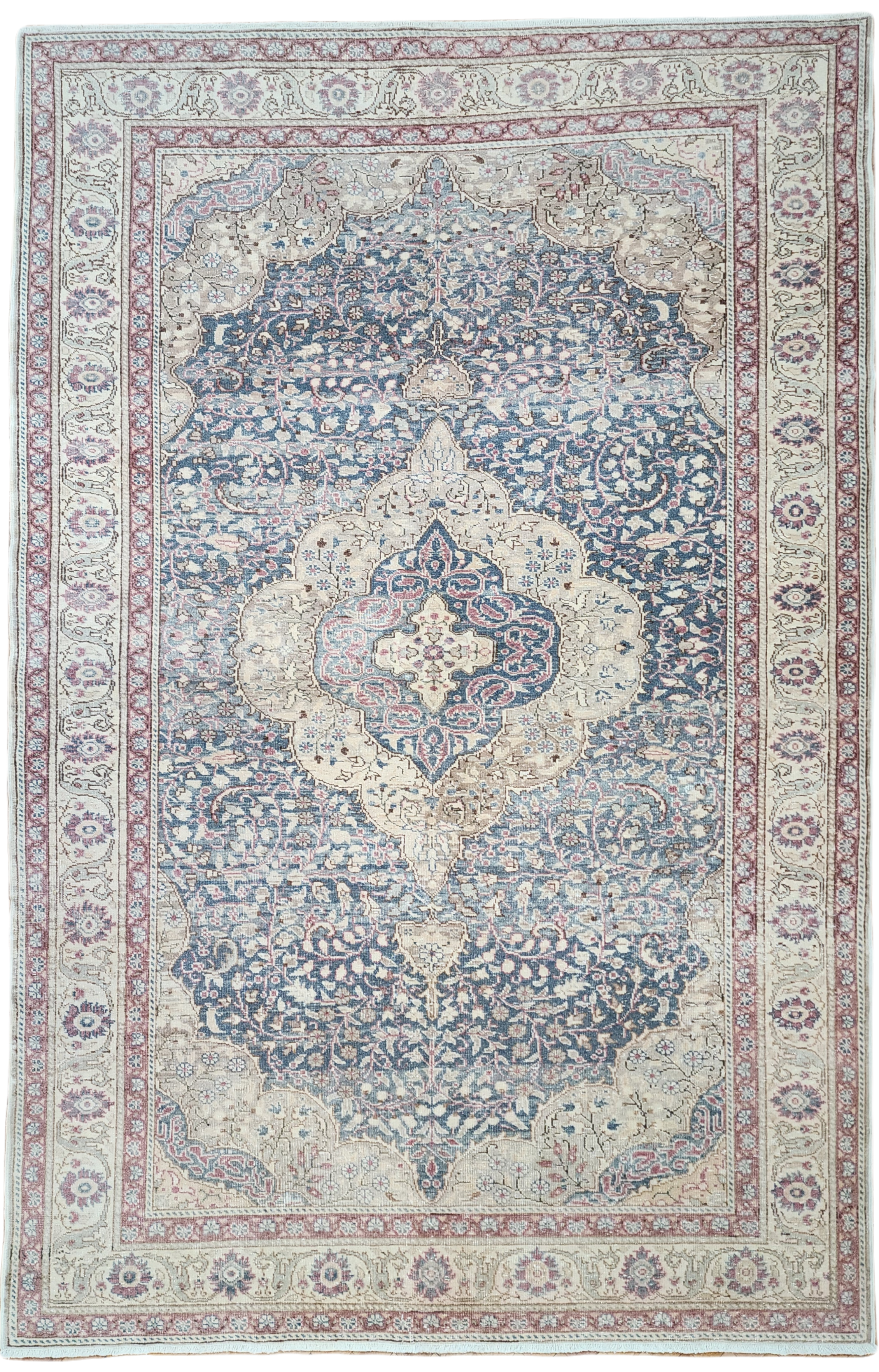 Tapis turc Kayseri, tapis vintage en laine biologique fait main ''7''x''5''