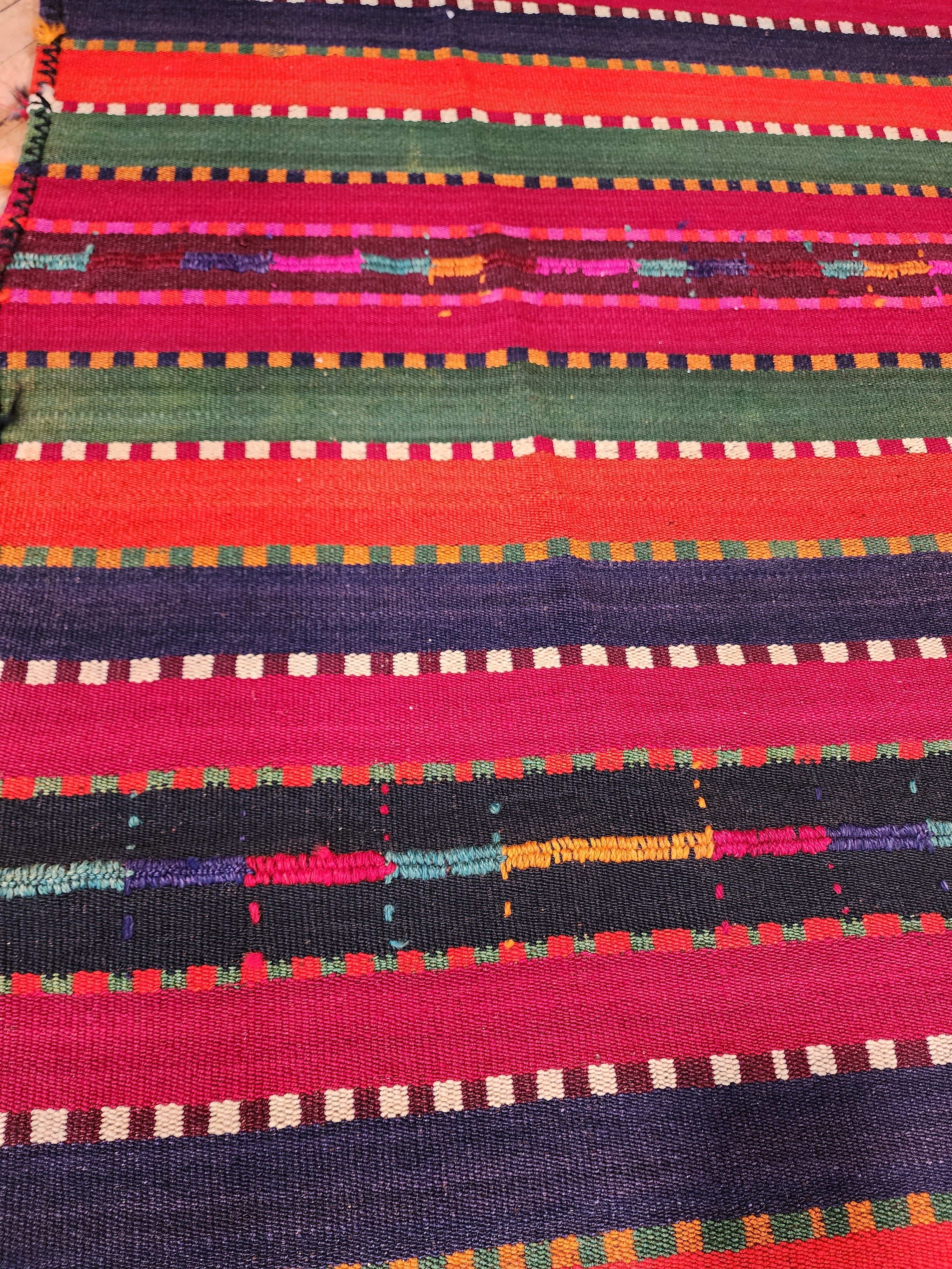 antique Kilim Wool Area Rug — in setting