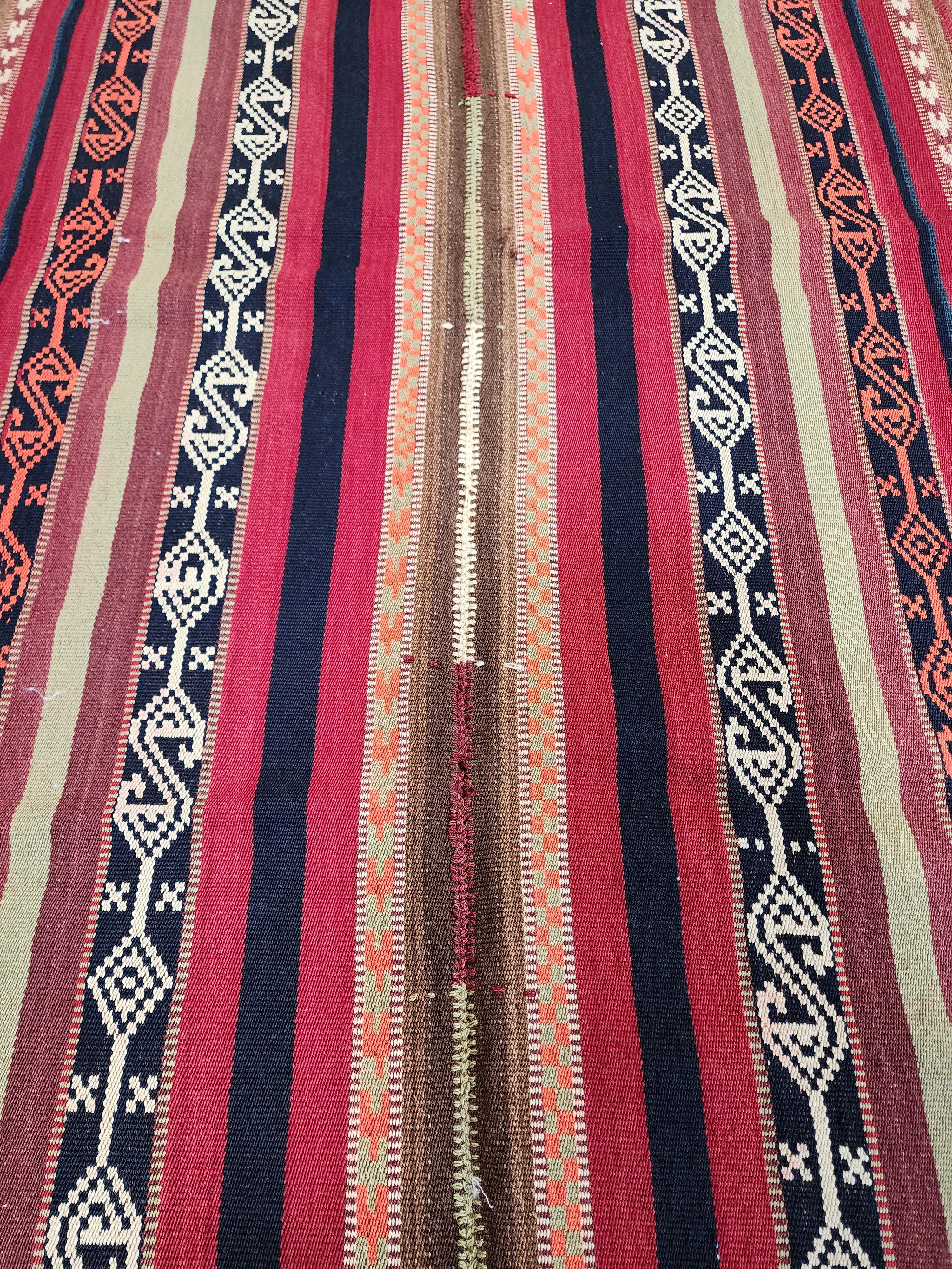 antique Kilim Wool Area Rug — in setting