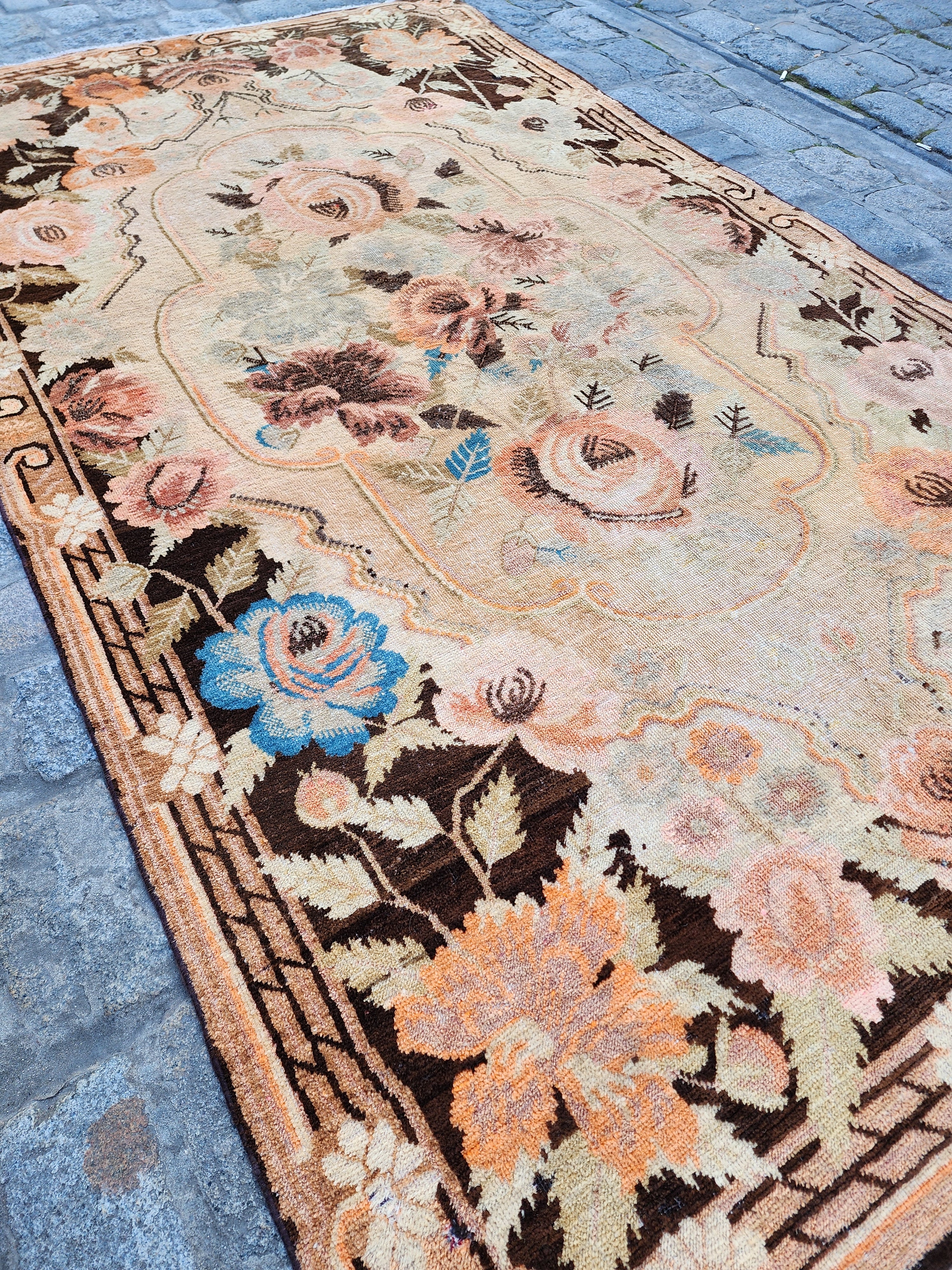 Antique Moldovan Pile Carpet