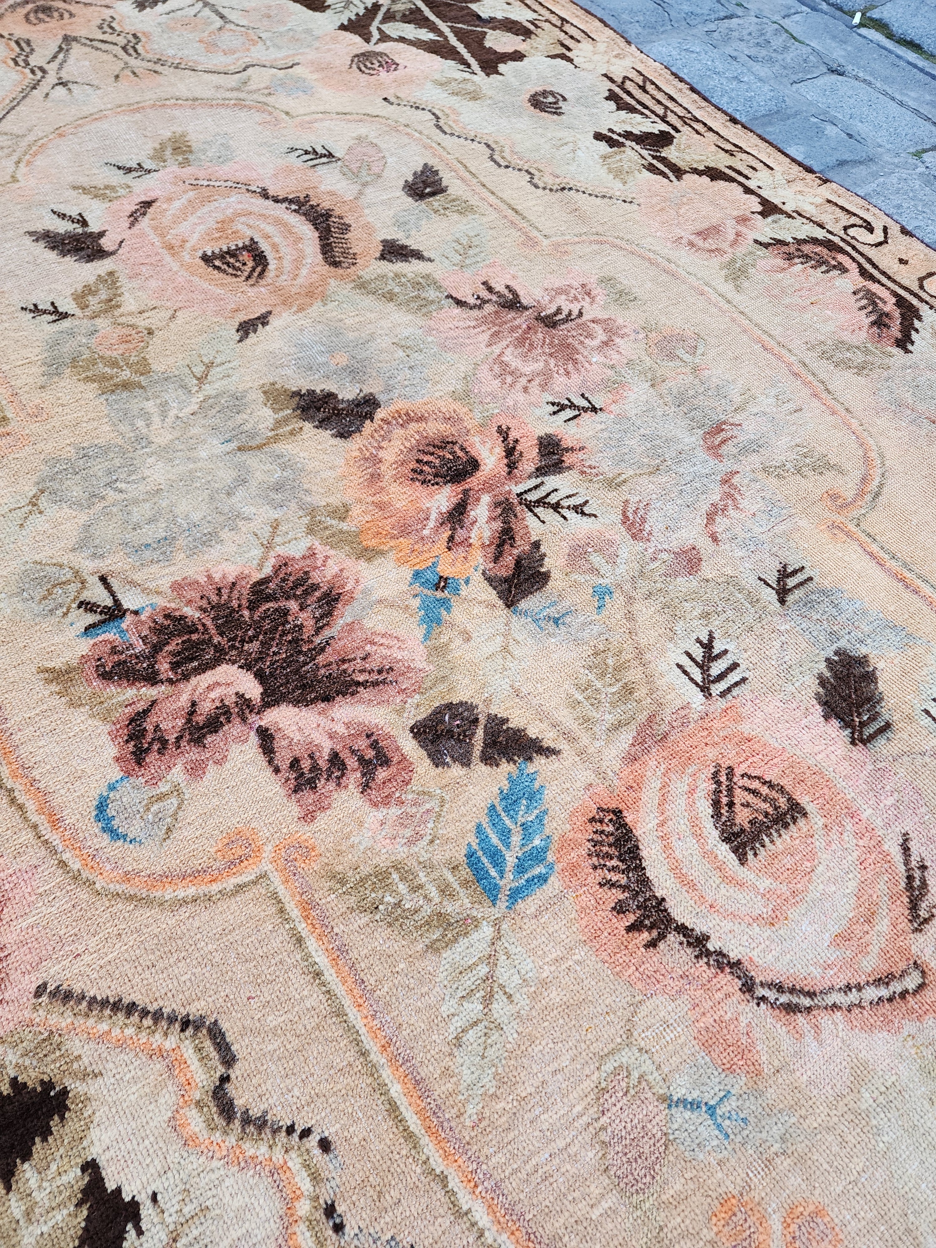 Antique Moldovan Pile Carpet