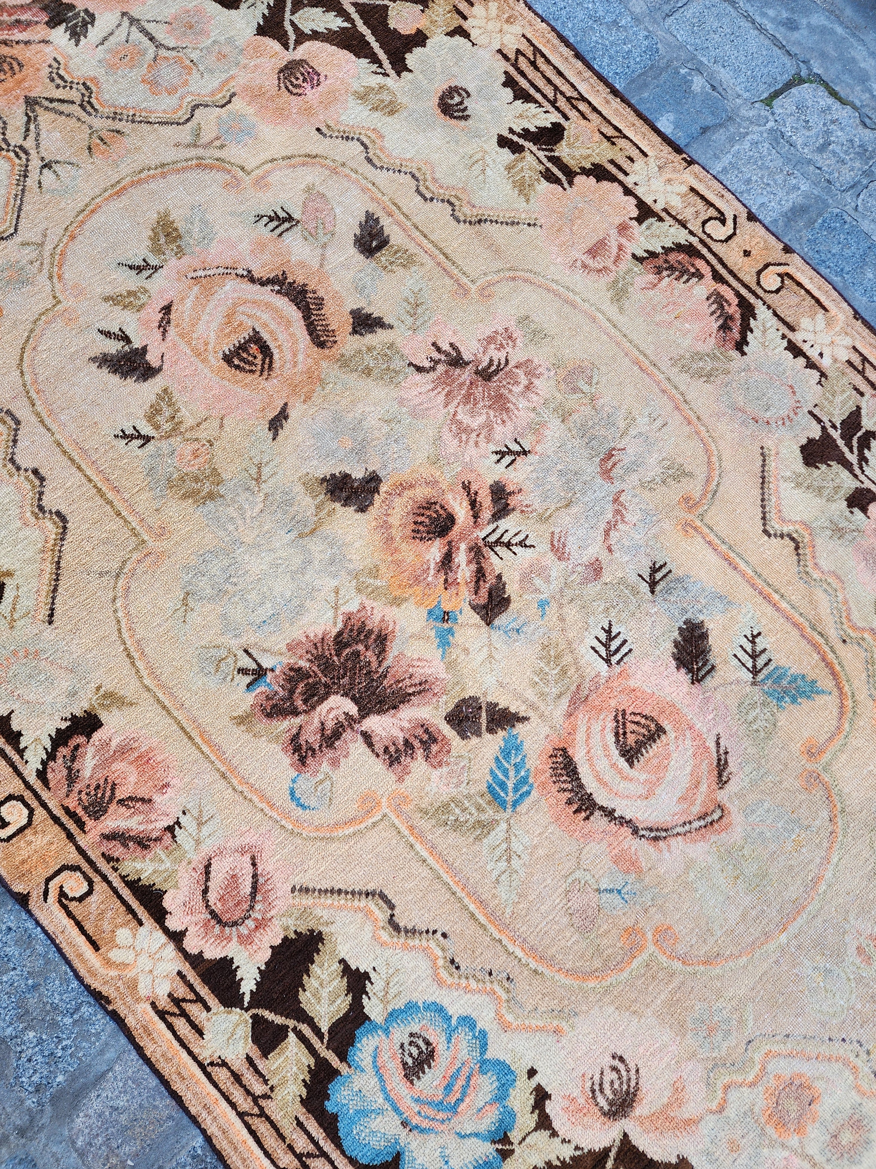 antique Turkish Area Rug — corner detail