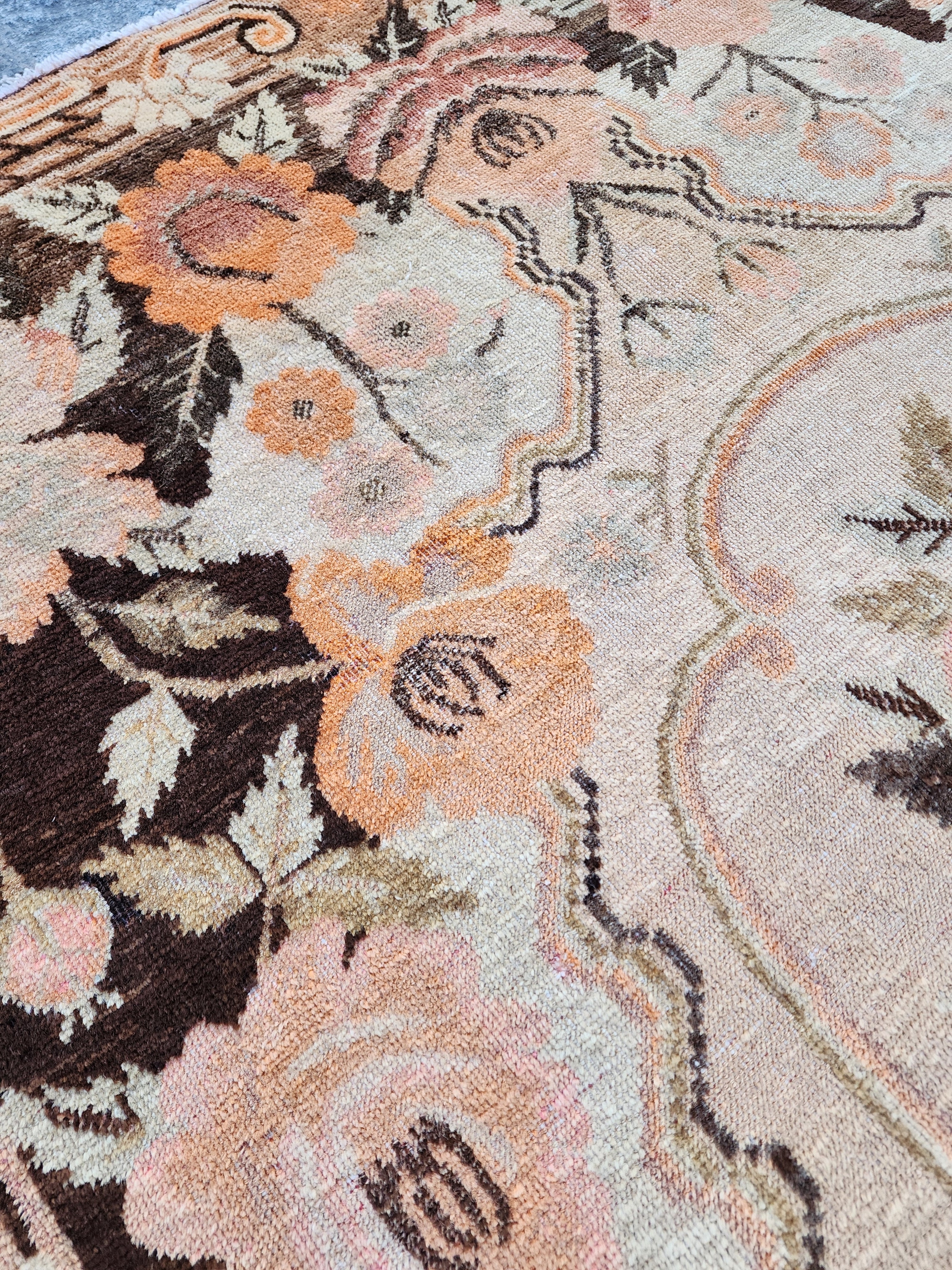 antique Turkish Area Rug — border pattern