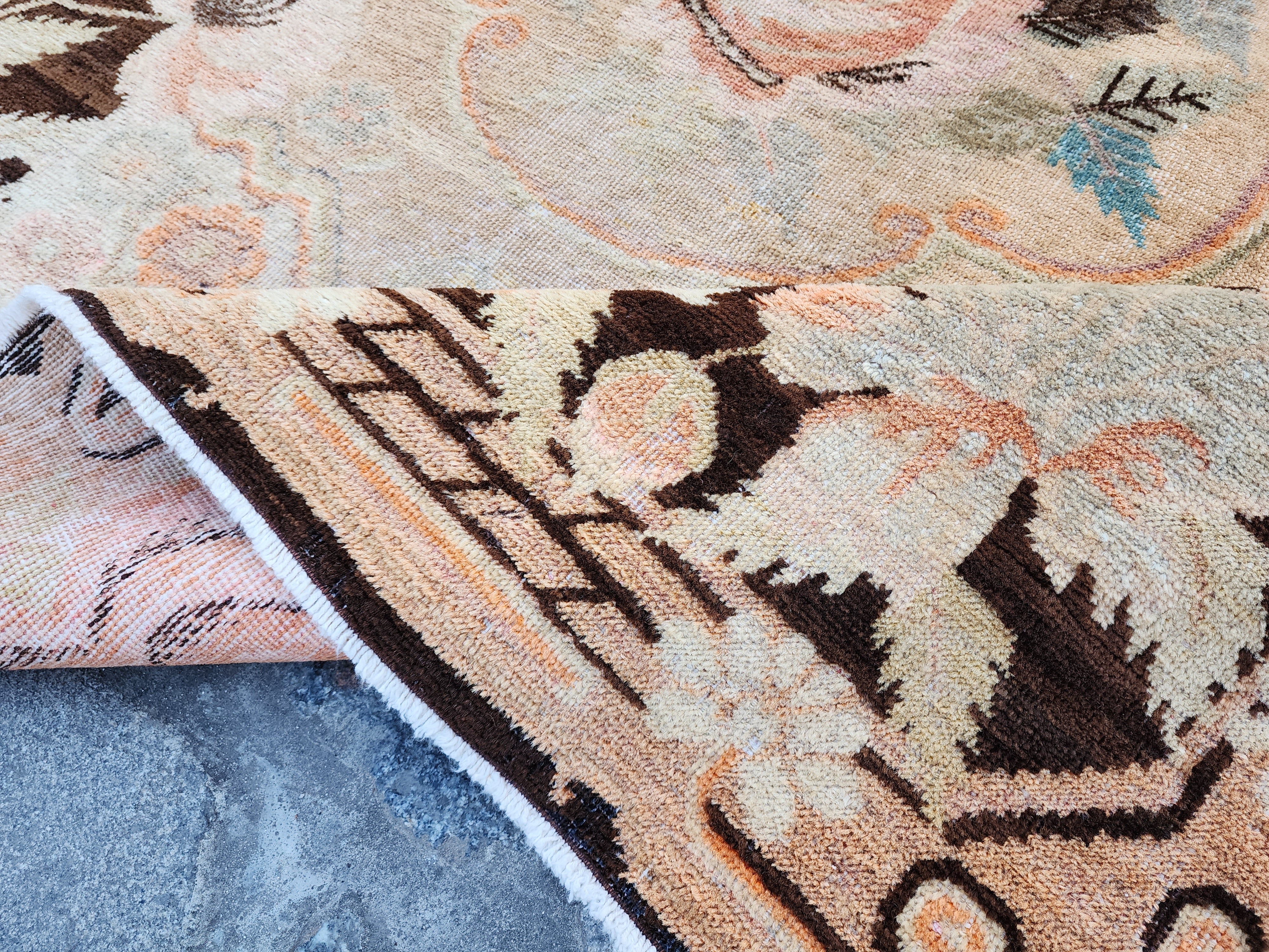 antique Turkish Area Rug — styled view