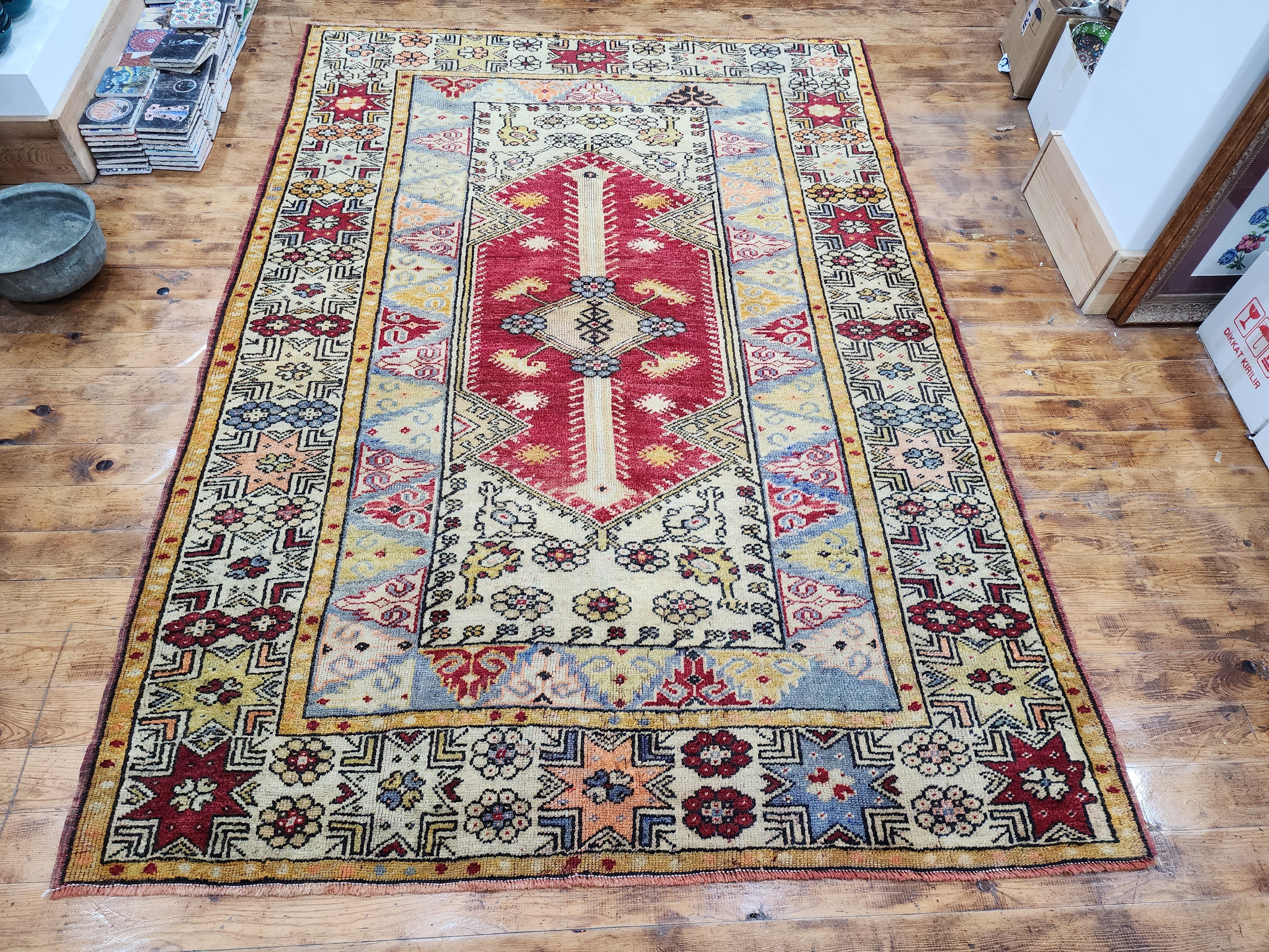 vintage Milas Area Rug — detail texture