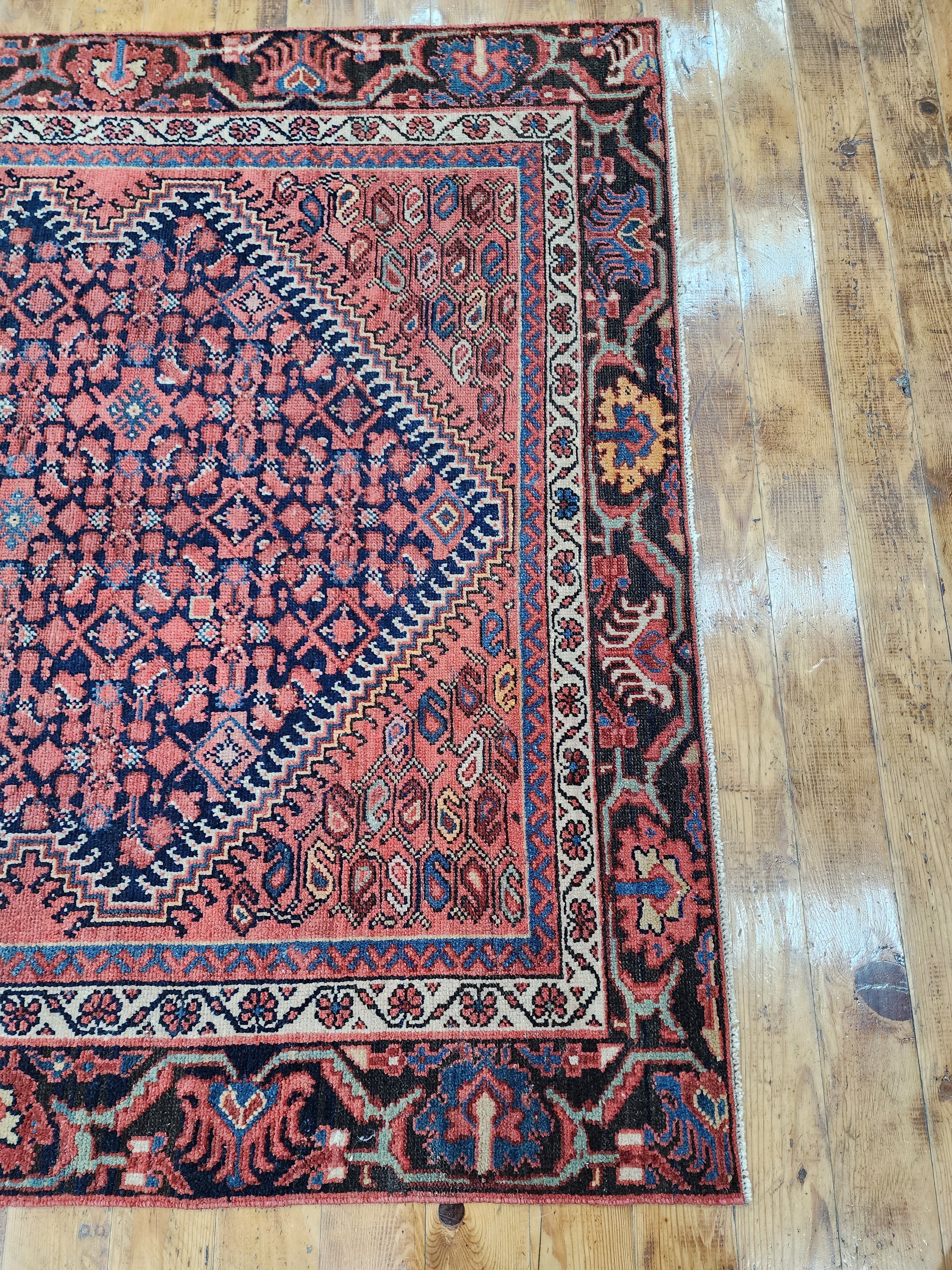antique Persian Wool Small Rug — in setting