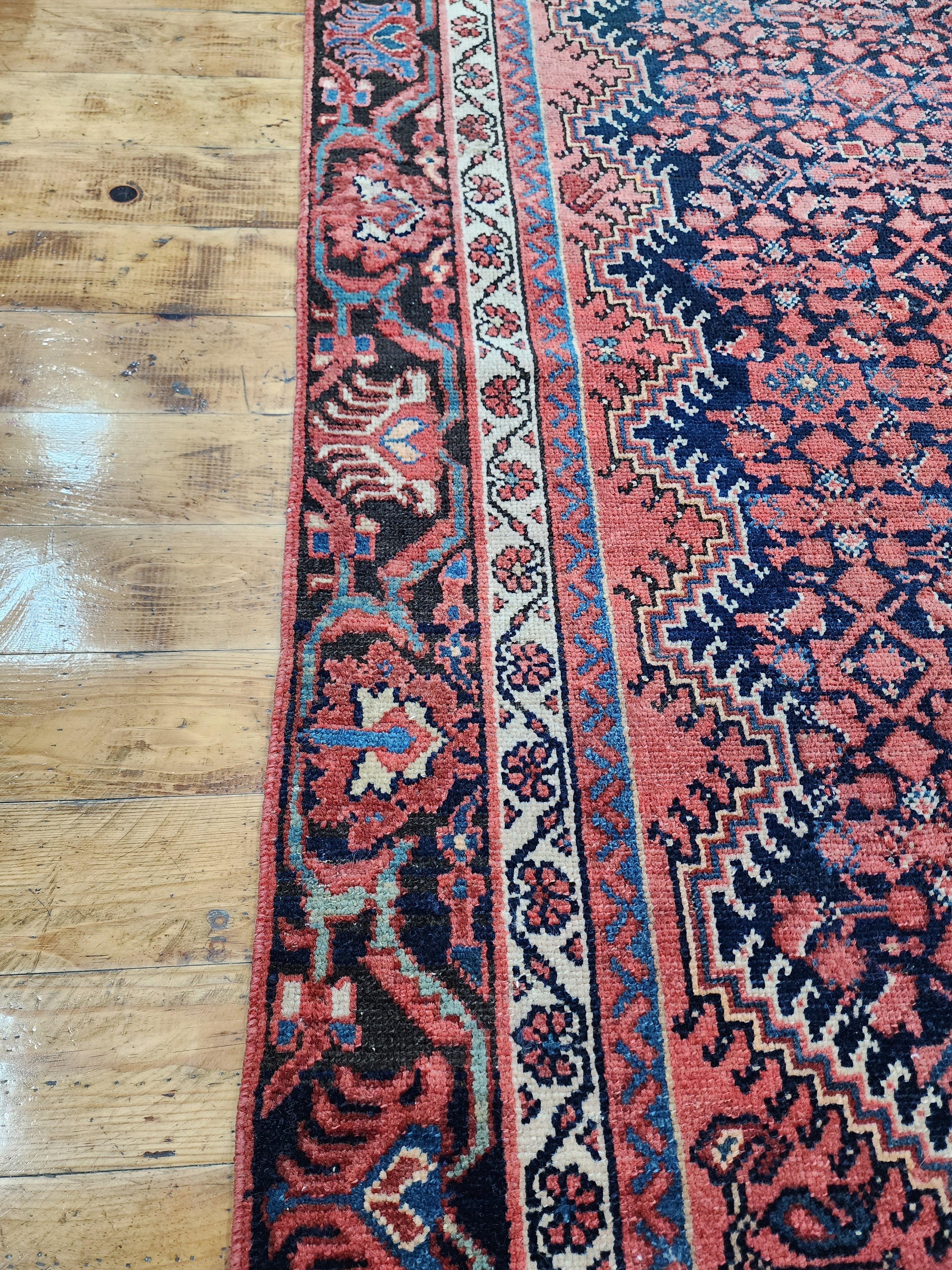 antique Persian Wool Small Rug — pile detail