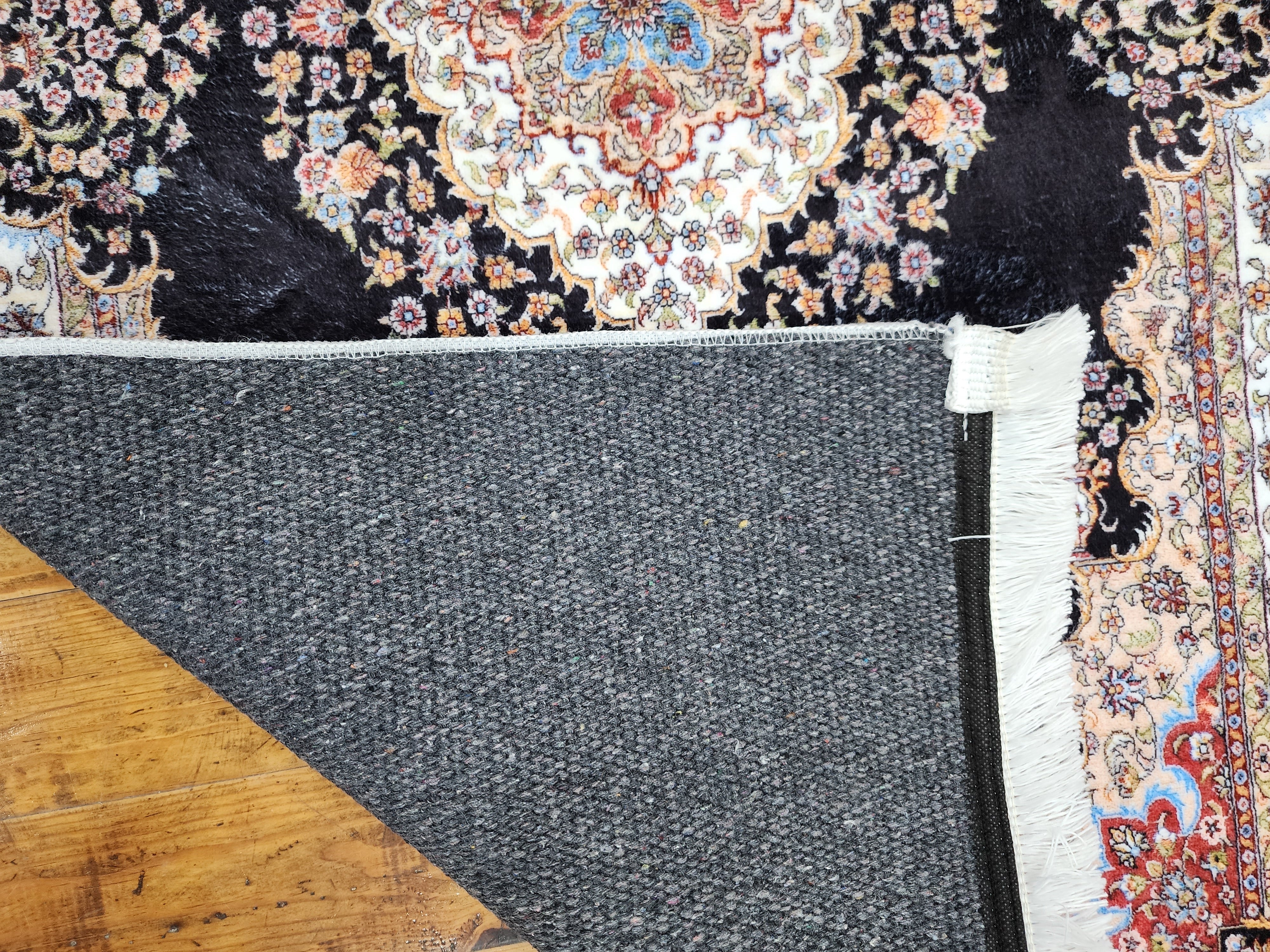 vintage Persian Silk Small Rug — in setting