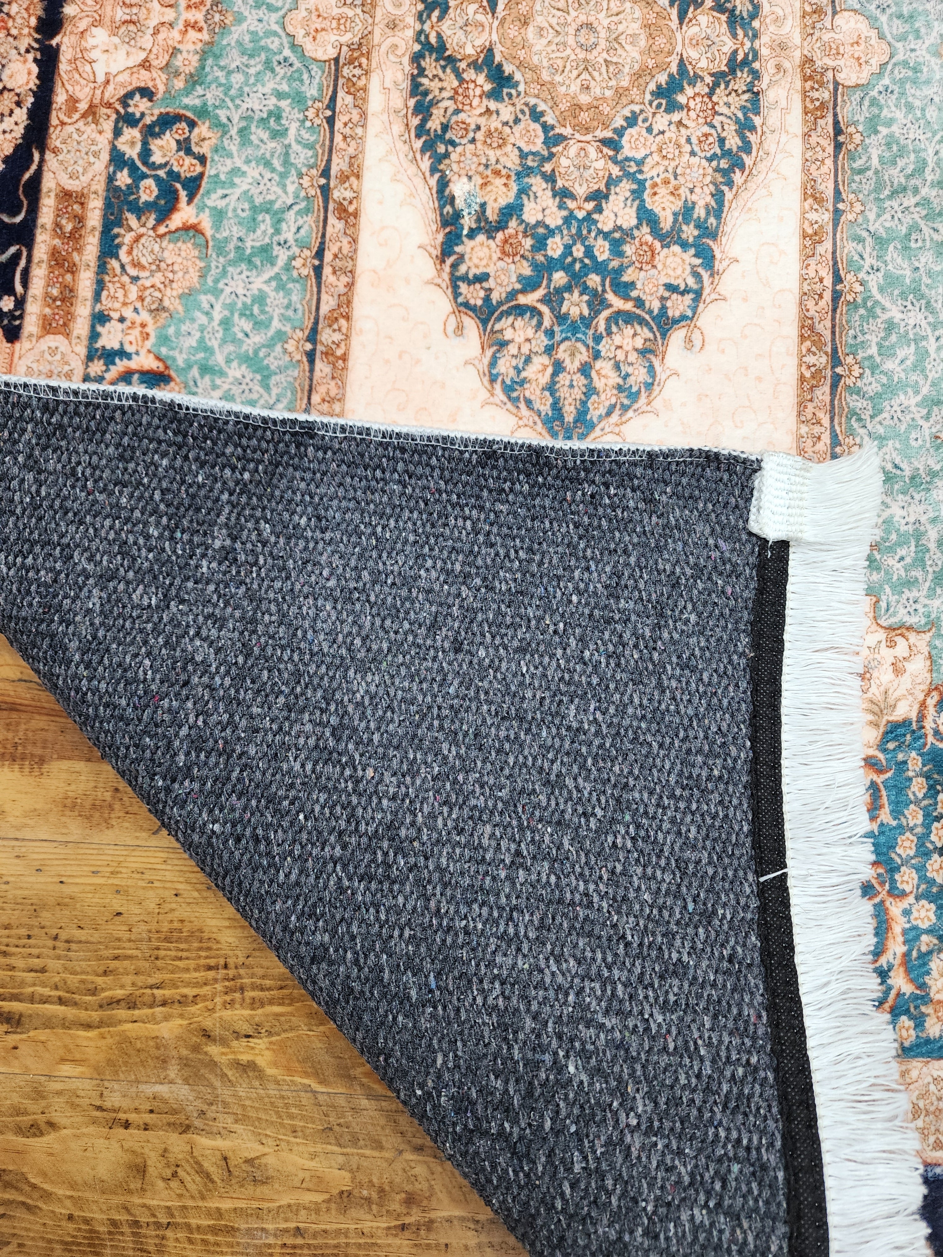 vintage Persian Silk Small Rug — in setting