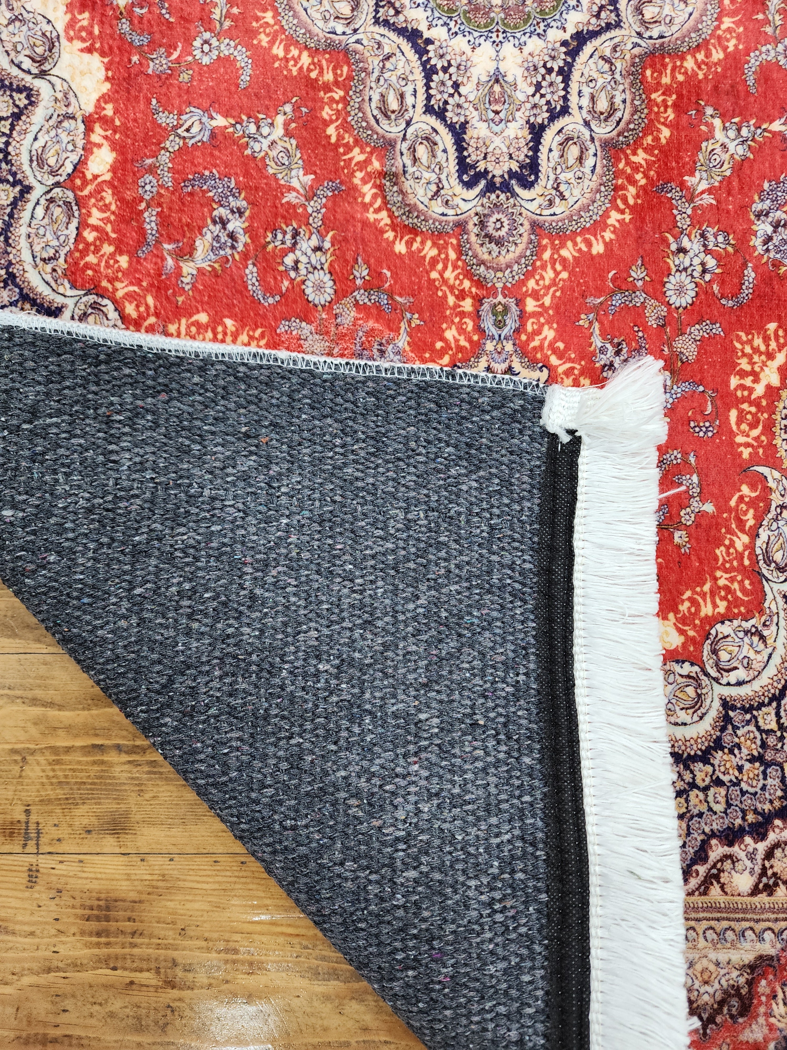 vintage Persian Silk Small Rug — in setting