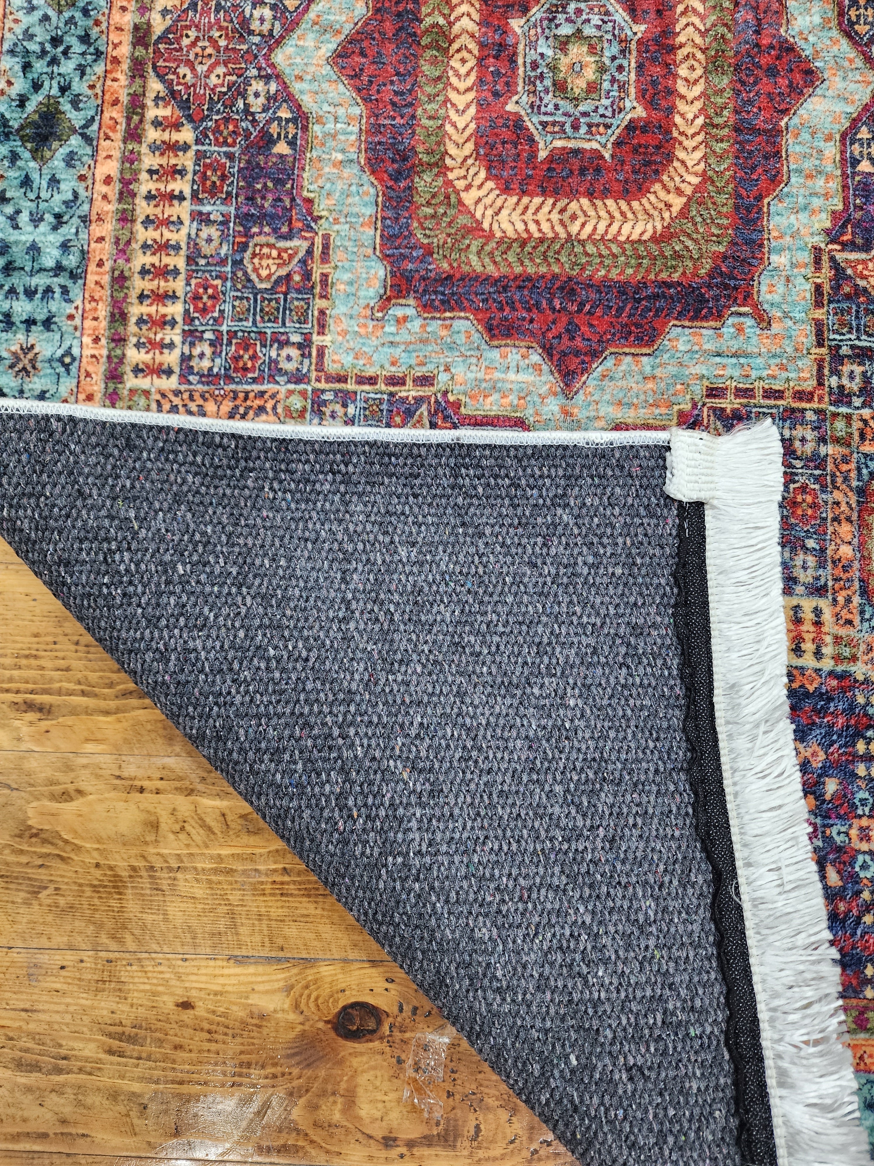 vintage Persian Silk Small Rug — in setting