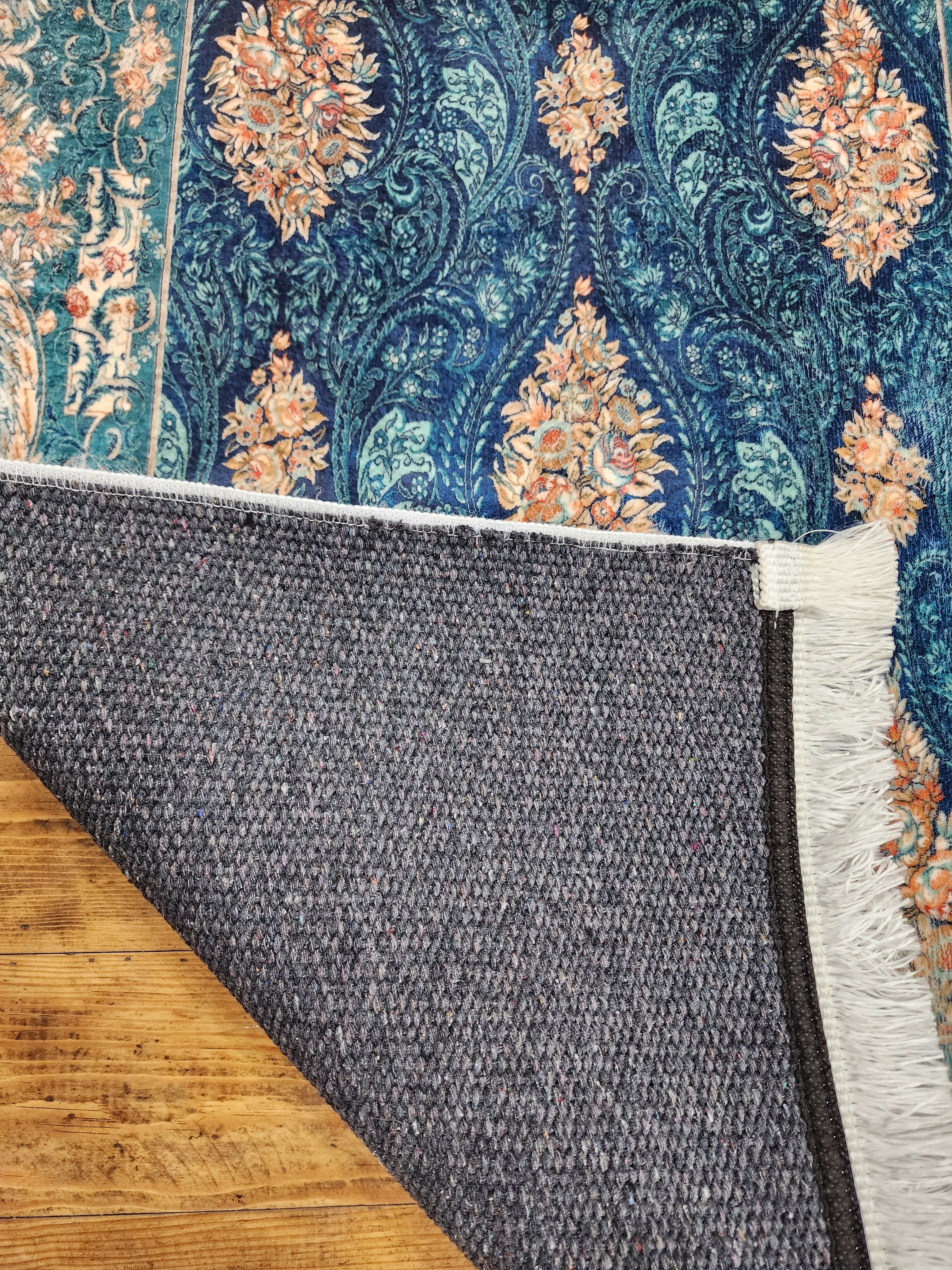 vintage Persian Silk Small Rug — in setting