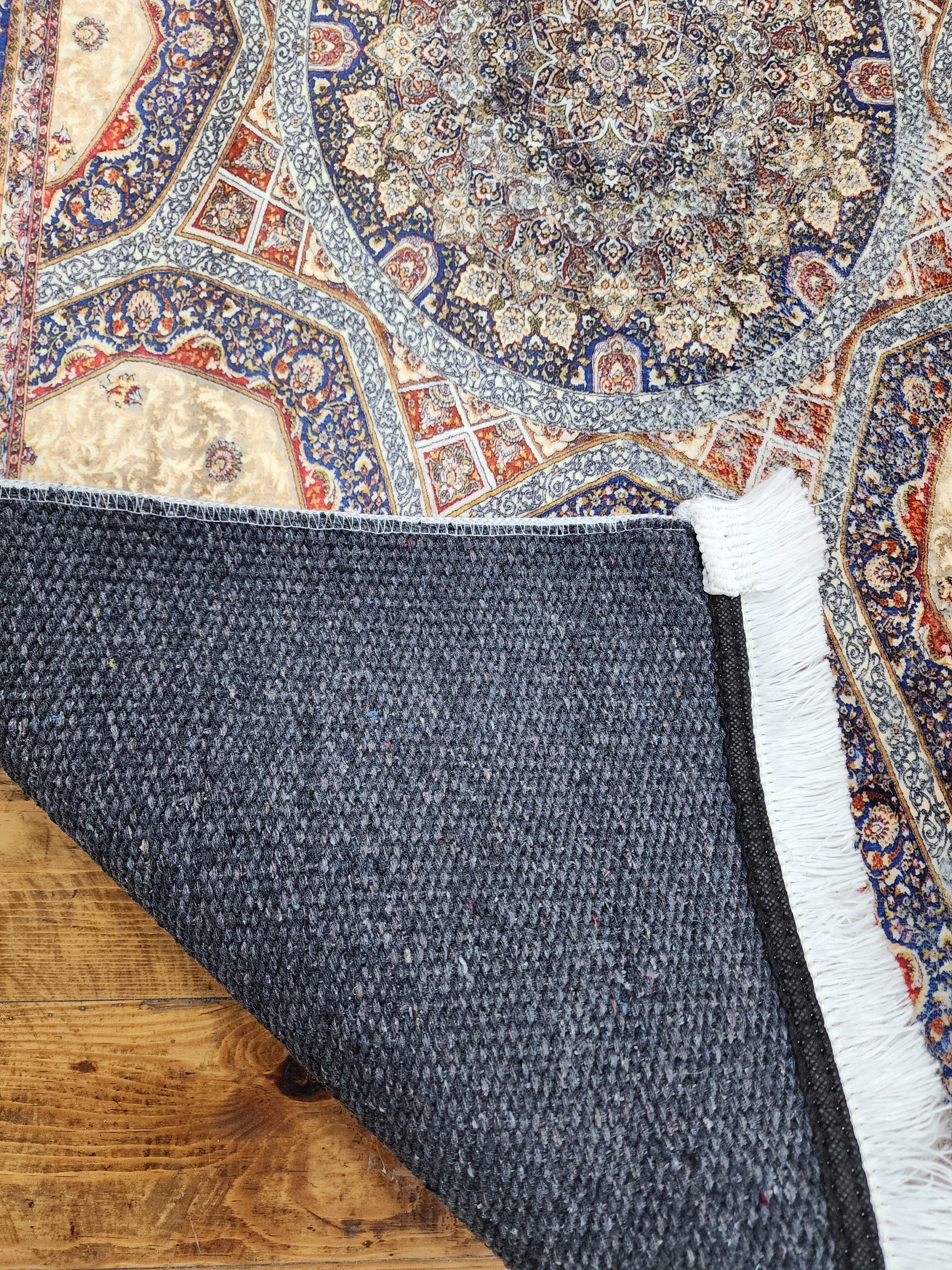 vintage Persian Silk Small Rug — in setting