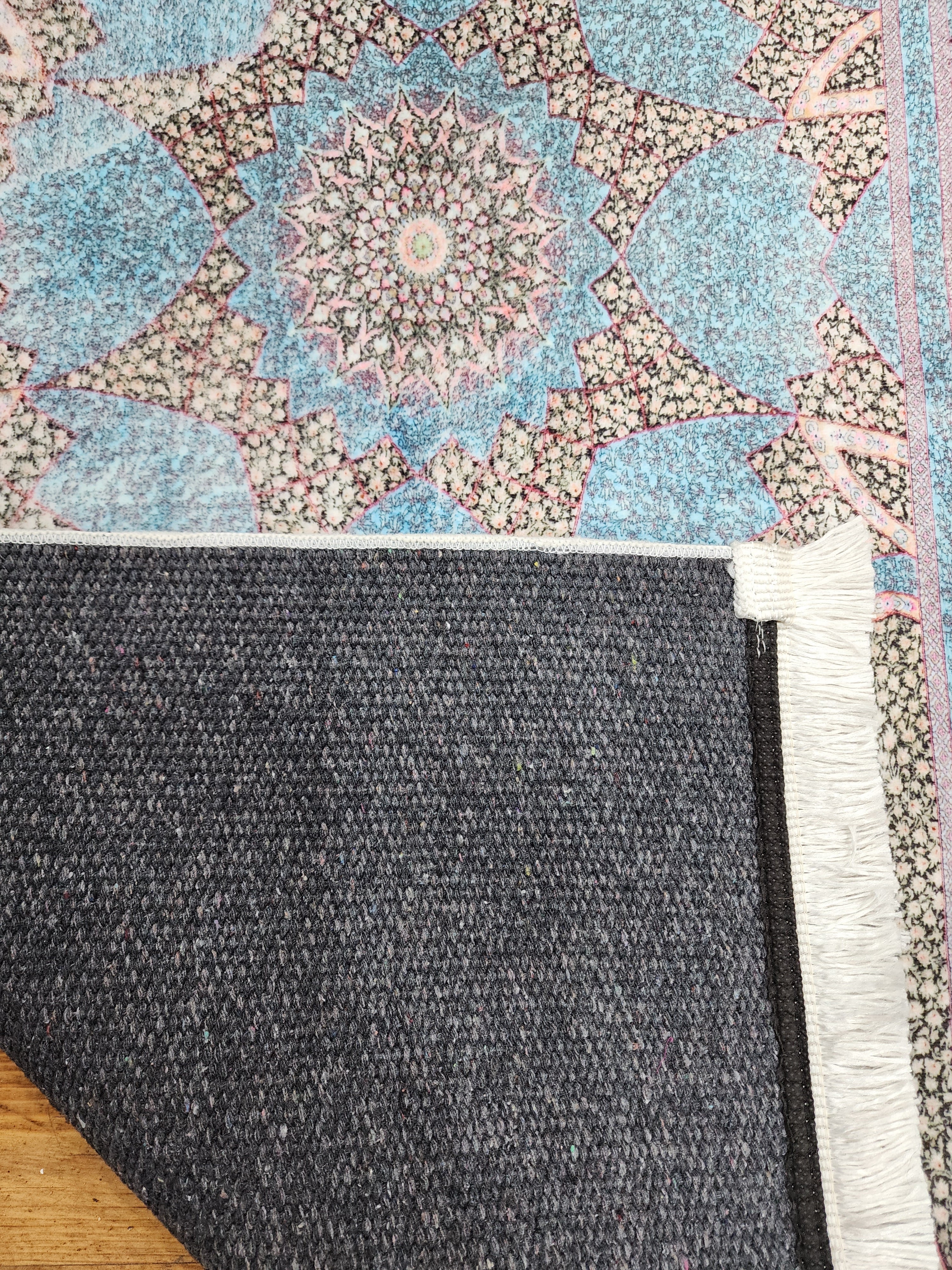 vintage Persian Silk Small Rug — in setting
