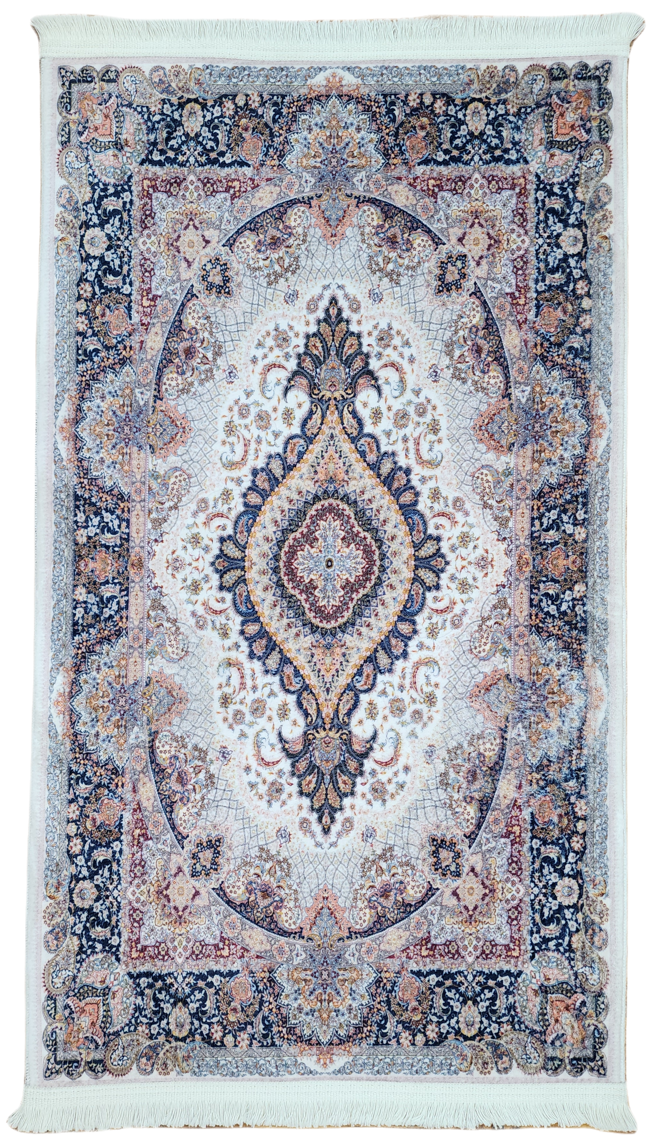 TURKISH BAMBOO SILK RUG, PERSIAN STYLE ORIENTAL VISCOSE SILK FLOOR RUG FOR HALL ENTRY LIVING ROOM OR BEDROOM 2 FT X 3 FT