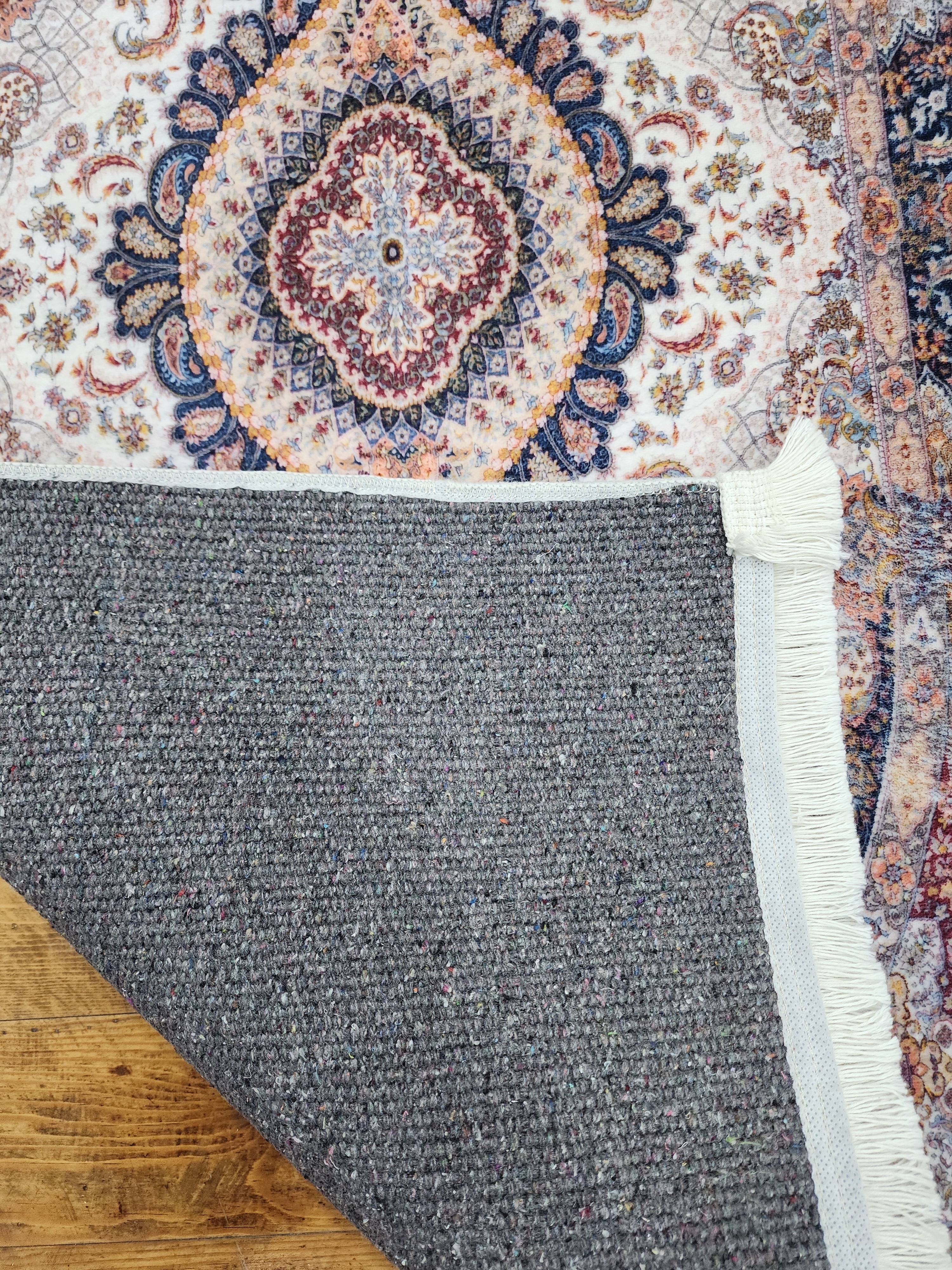vintage Persian Silk Small Rug — in setting