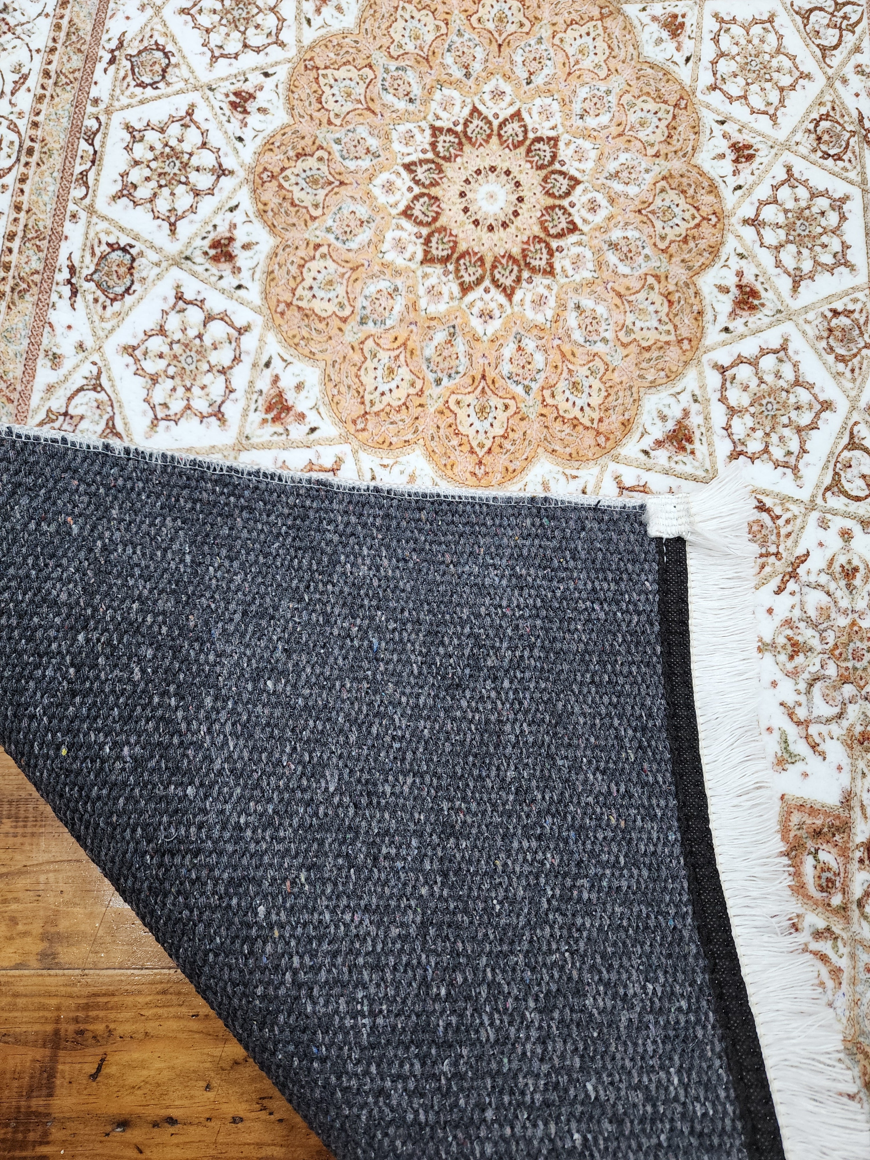 vintage Persian Silk Small Rug — in setting
