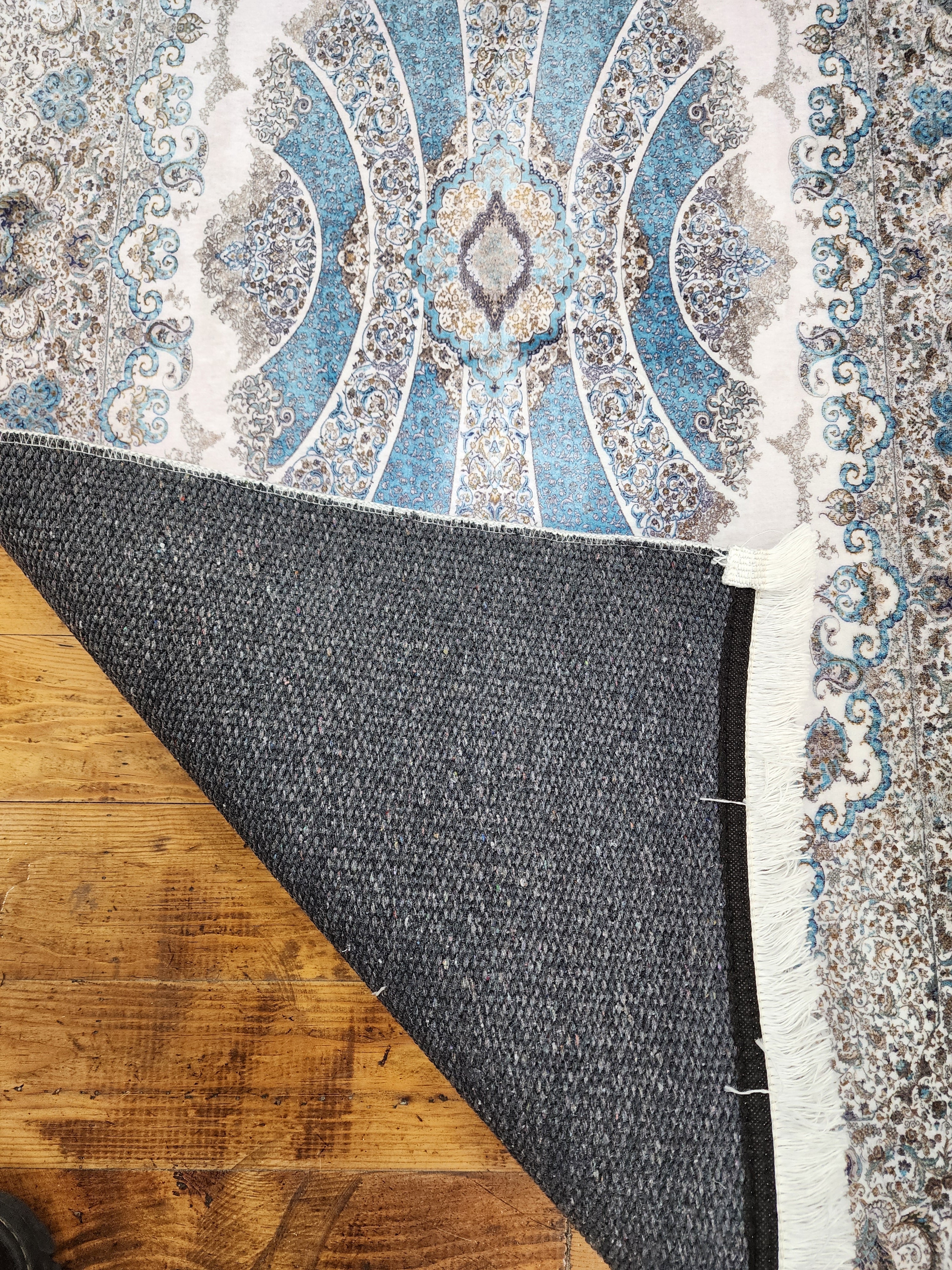 vintage Persian Silk Small Rug — in setting
