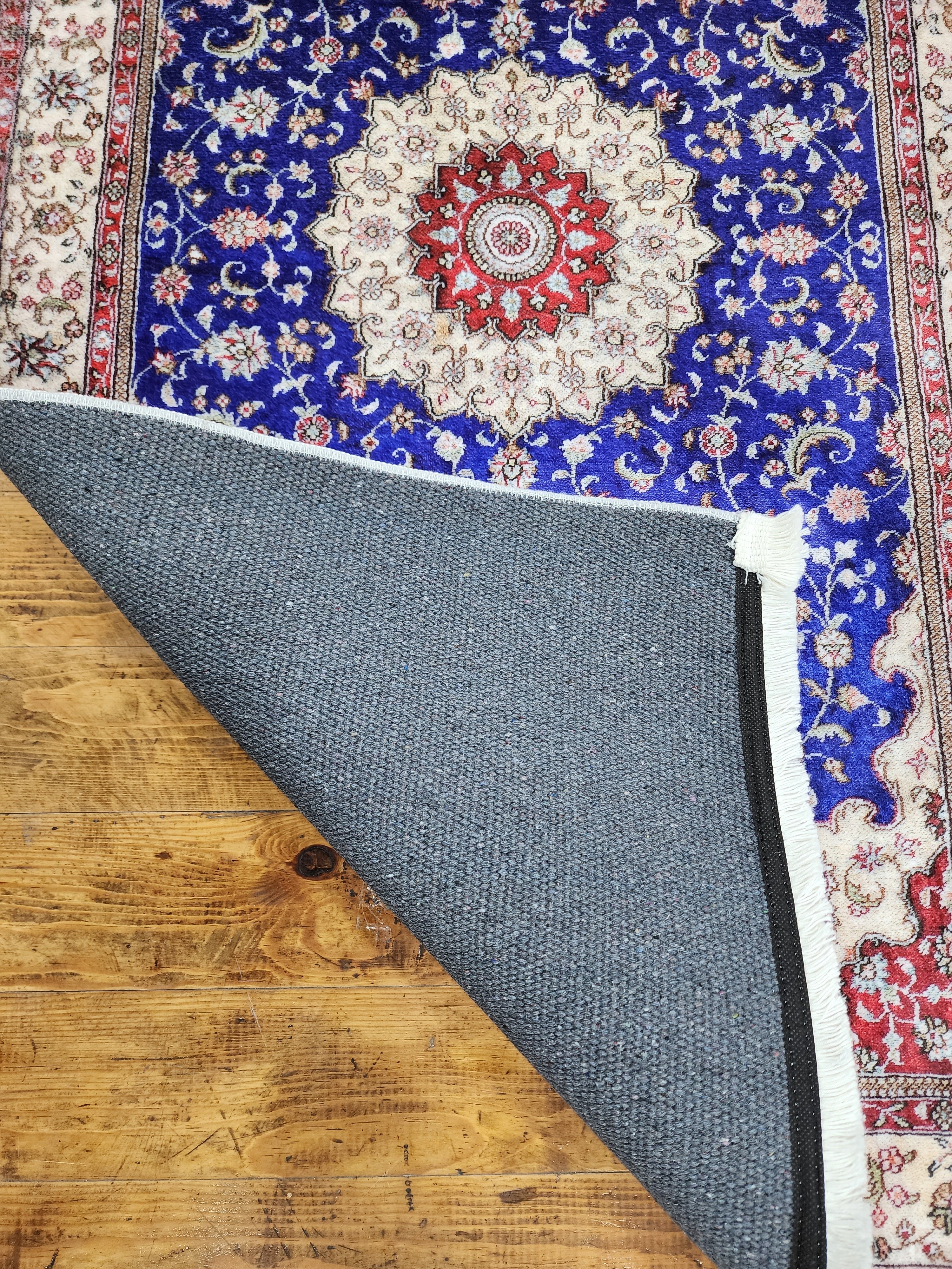 vintage Persian Silk Small Rug — in setting