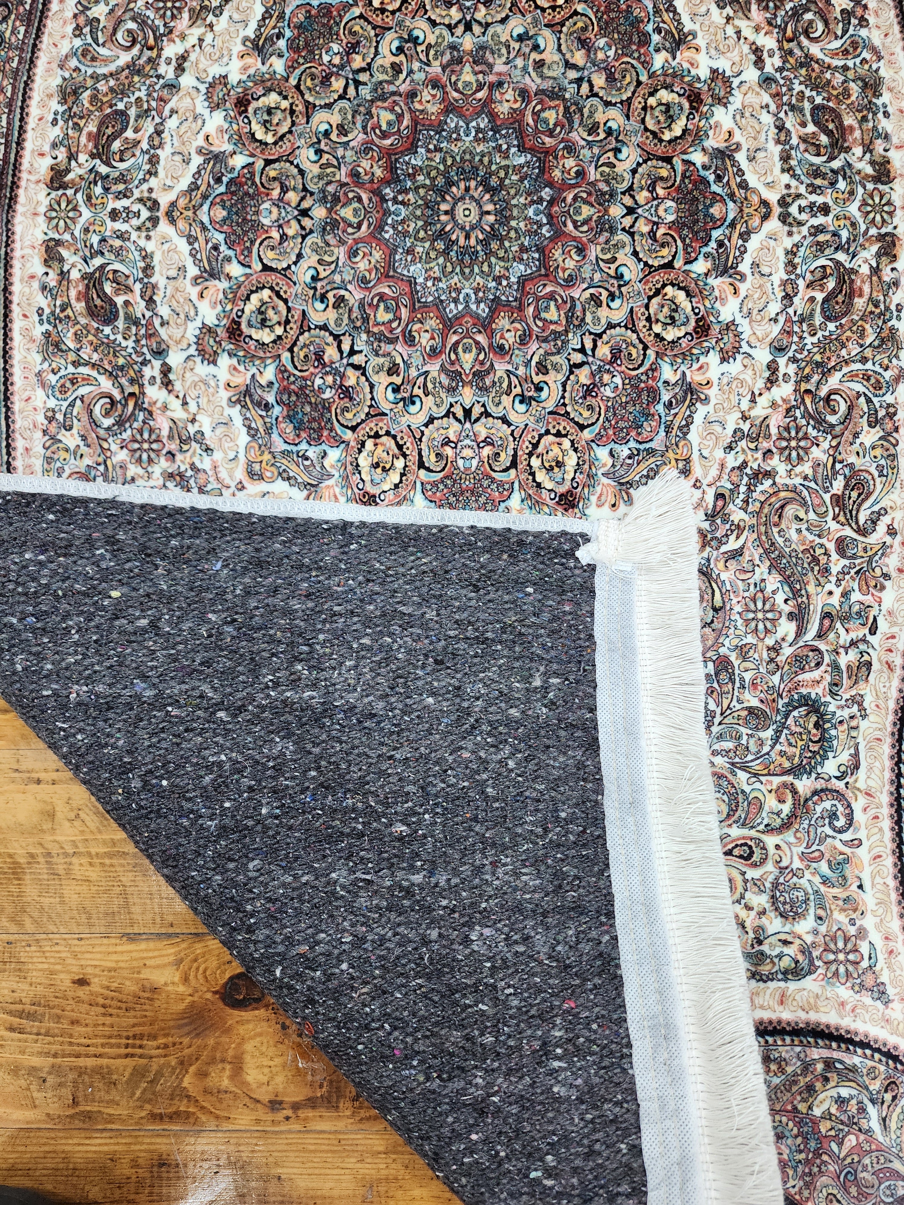 vintage Persian Silk Small Rug — in setting