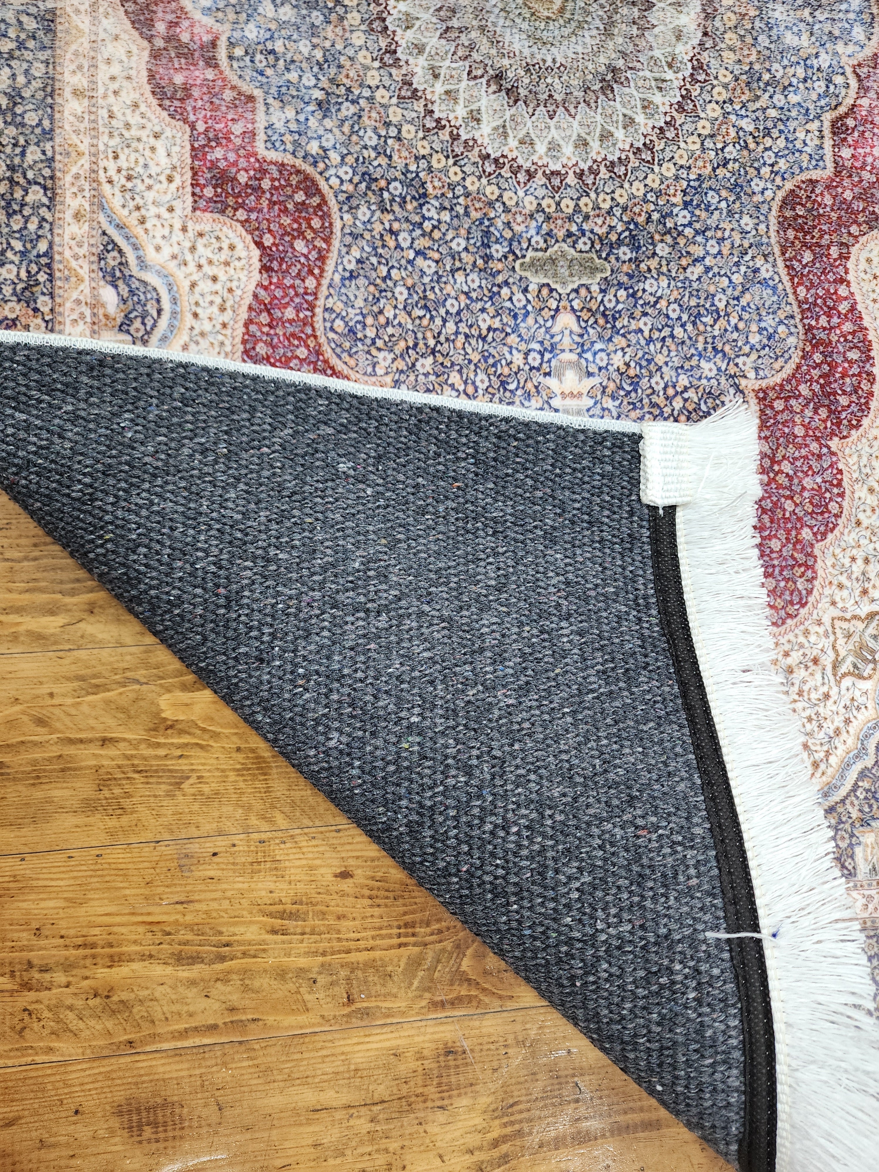 vintage Persian Silk Small Rug — in setting