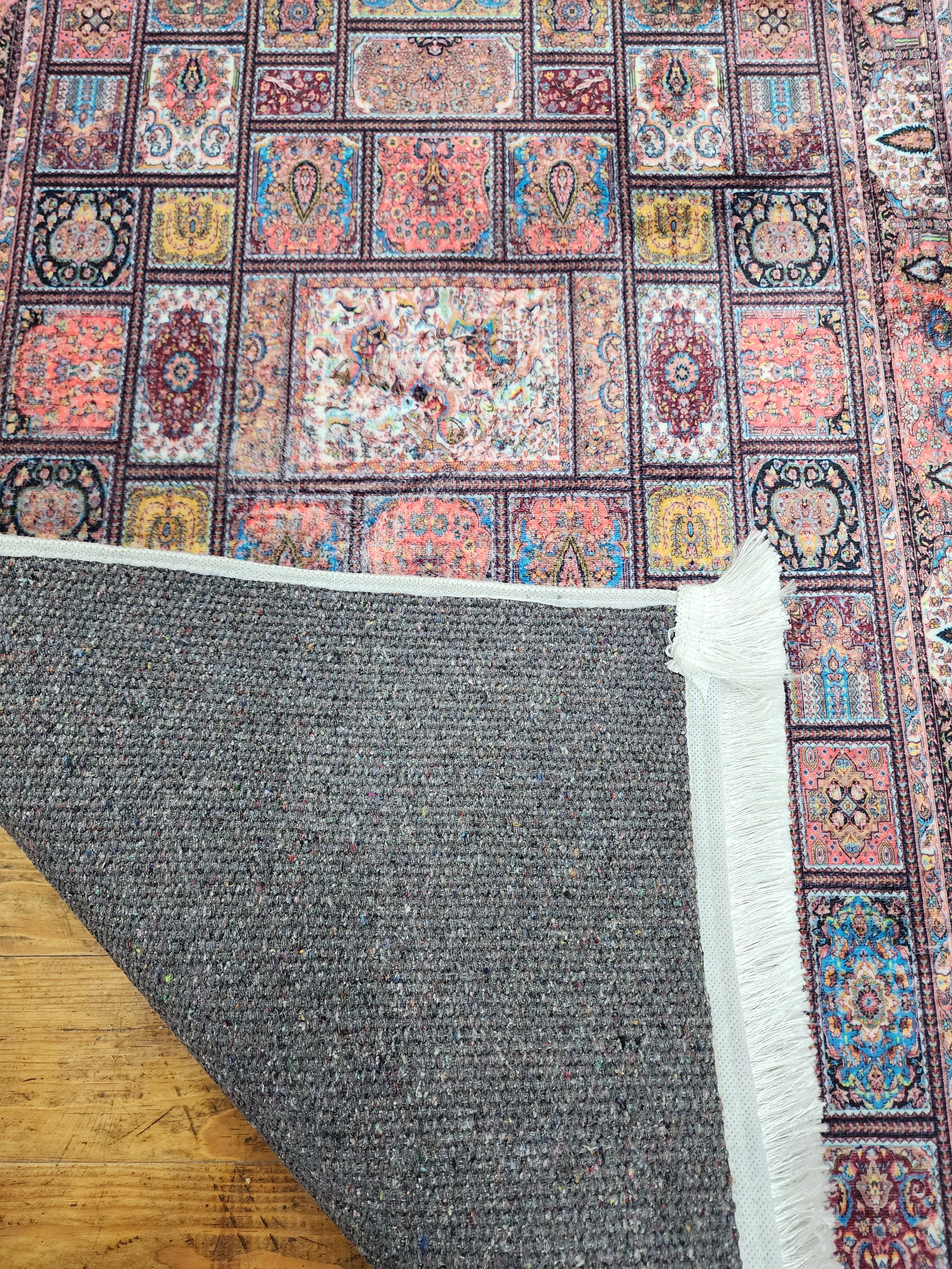 TAPIS TURC EN SOIE DE BAMBOU, TAPIS DE SOL EN SOIE VISCOSE ORIENTAL DE STYLE PERSAN POUR HALL ENTRÉE SALON OU CHAMBRE À COUCHER 2 PIEDS X 3 PIEDS