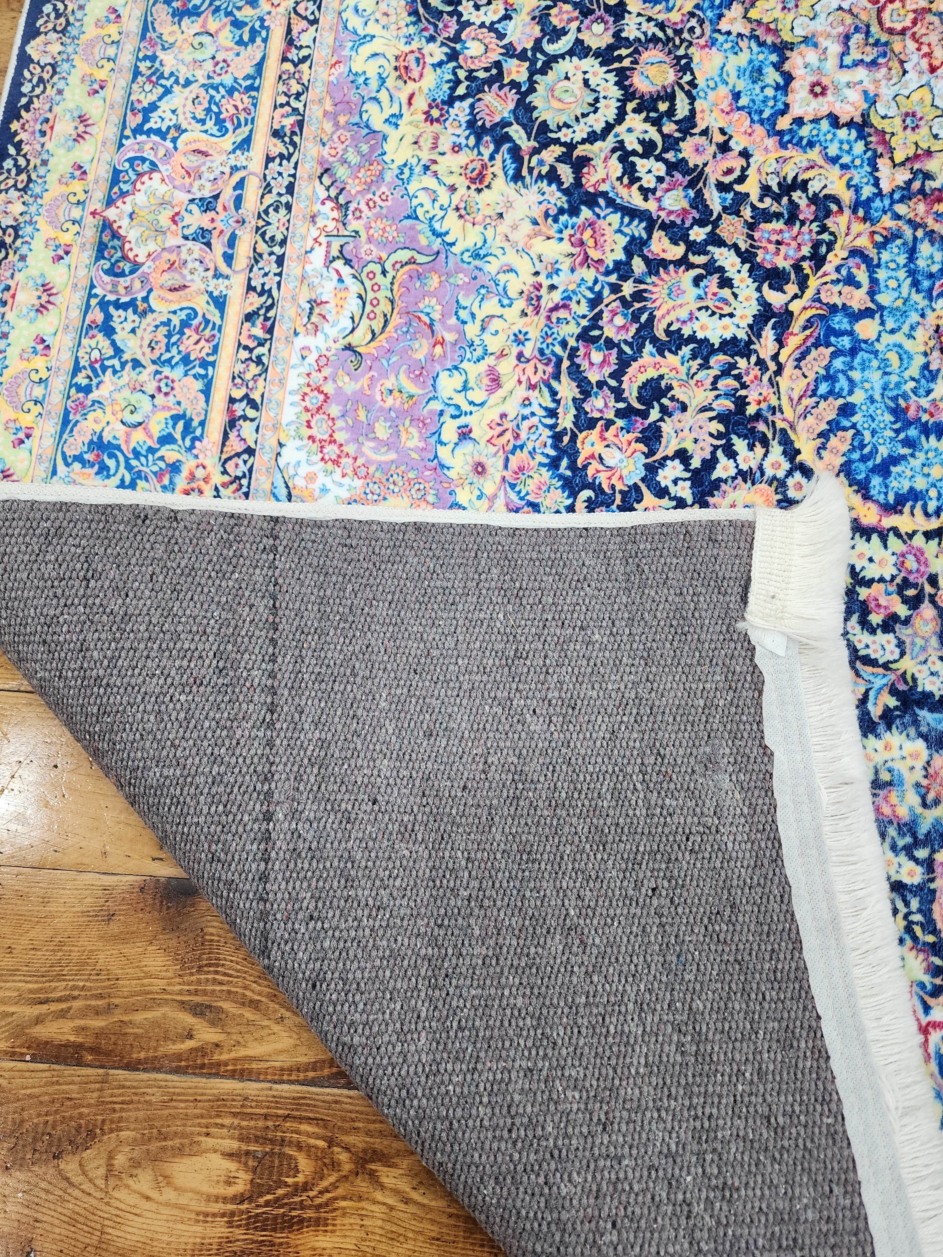 vintage Persian Silk Small Rug — in setting