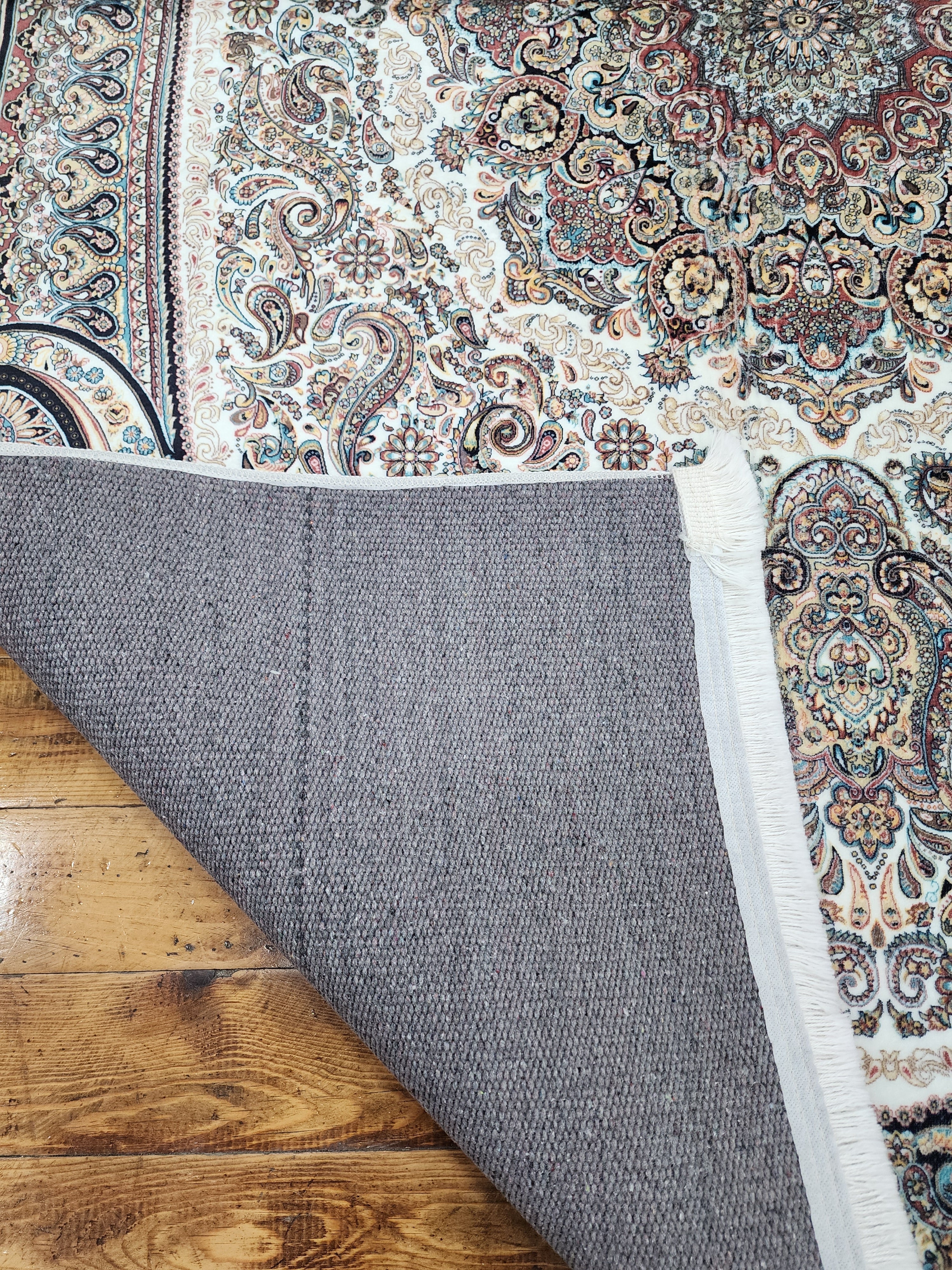 vintage Persian Silk Small Rug — in setting