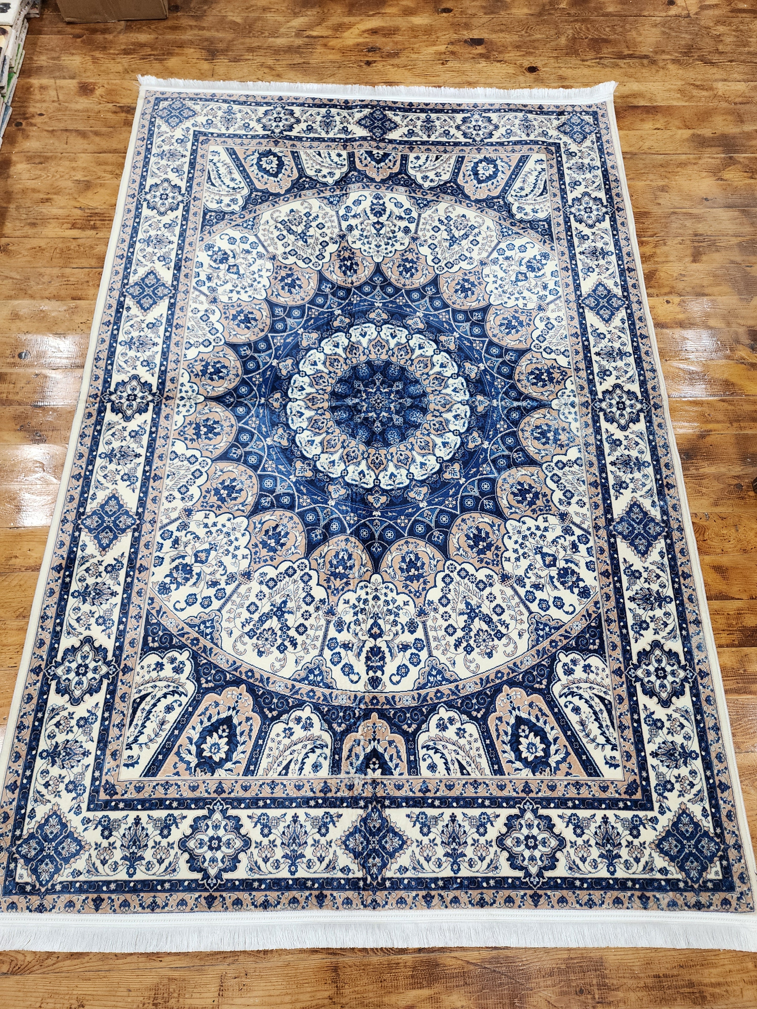 vintage Persian Silk Small Rug — detail texture