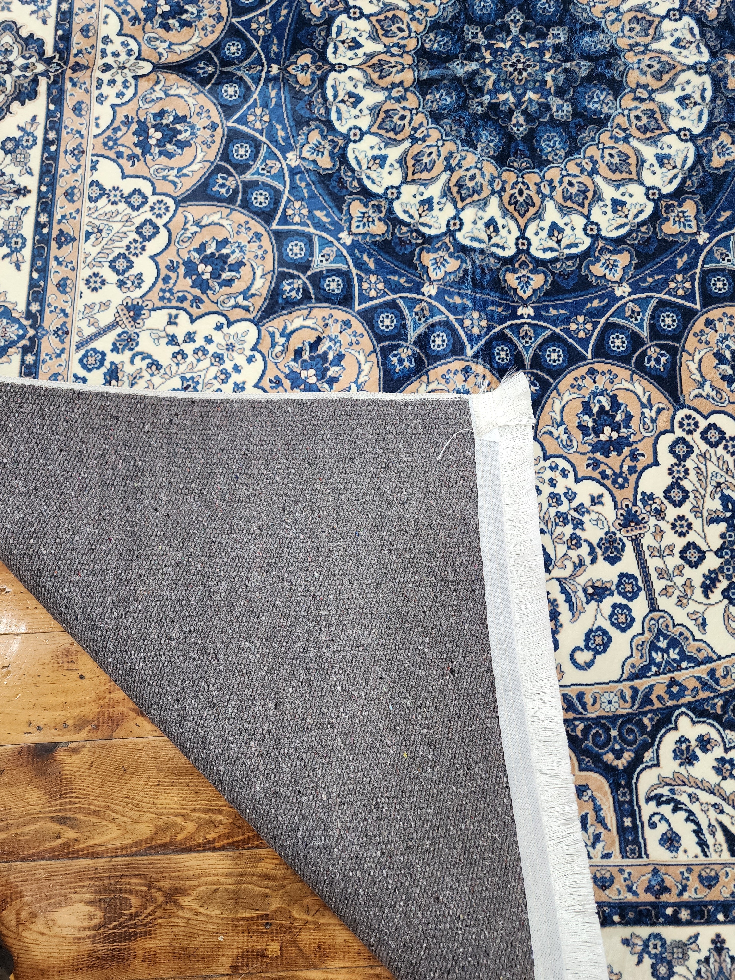 vintage Persian Silk Small Rug — in setting