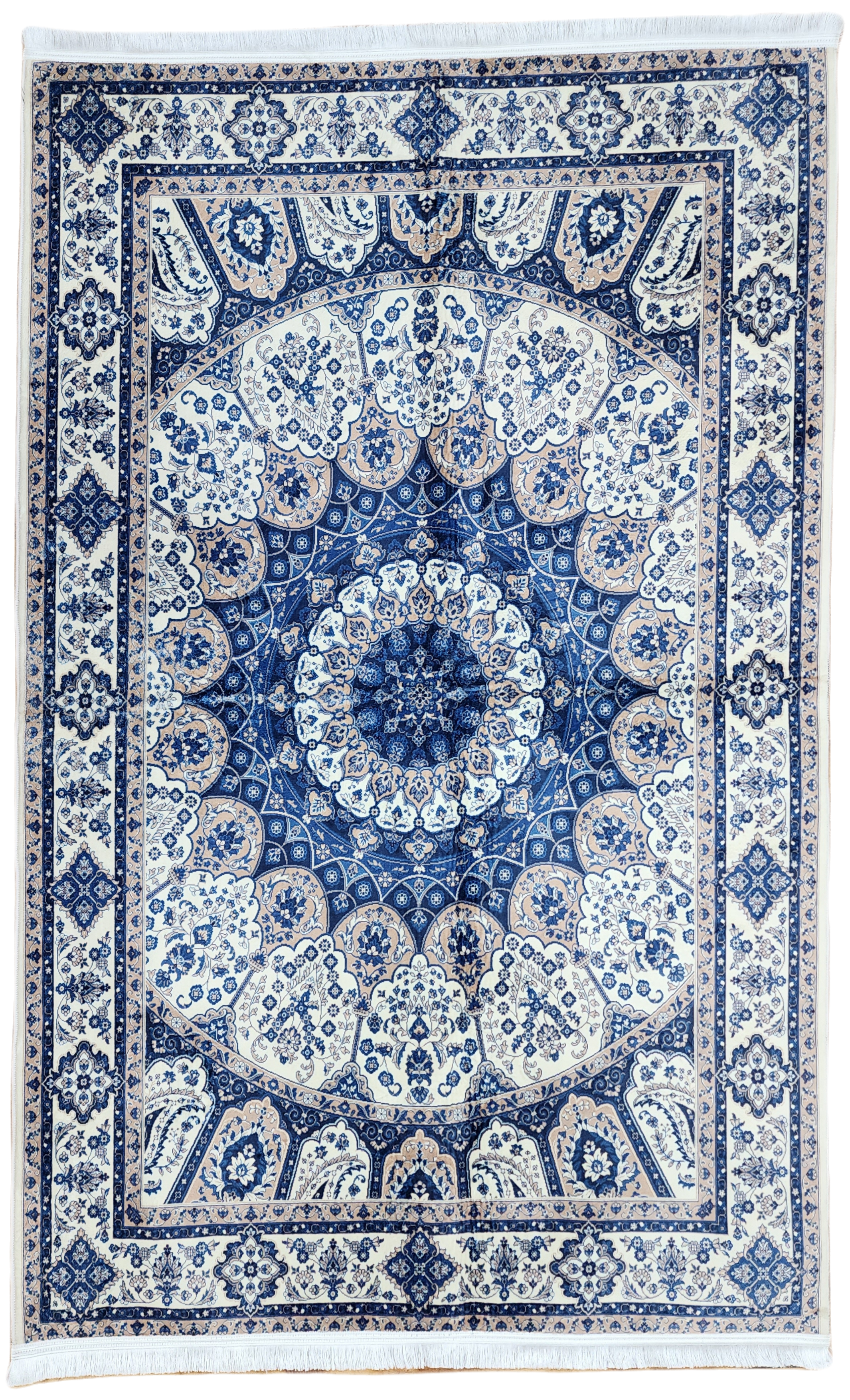 TURKISH BAMBOO SILK RUG, PERSIAN STYLE ORIENTAL VISCOSE SILK FLOOR RUG FOR HALL ENTRY LIVING ROOM OR BEDROOM 4 FT X 6 FT