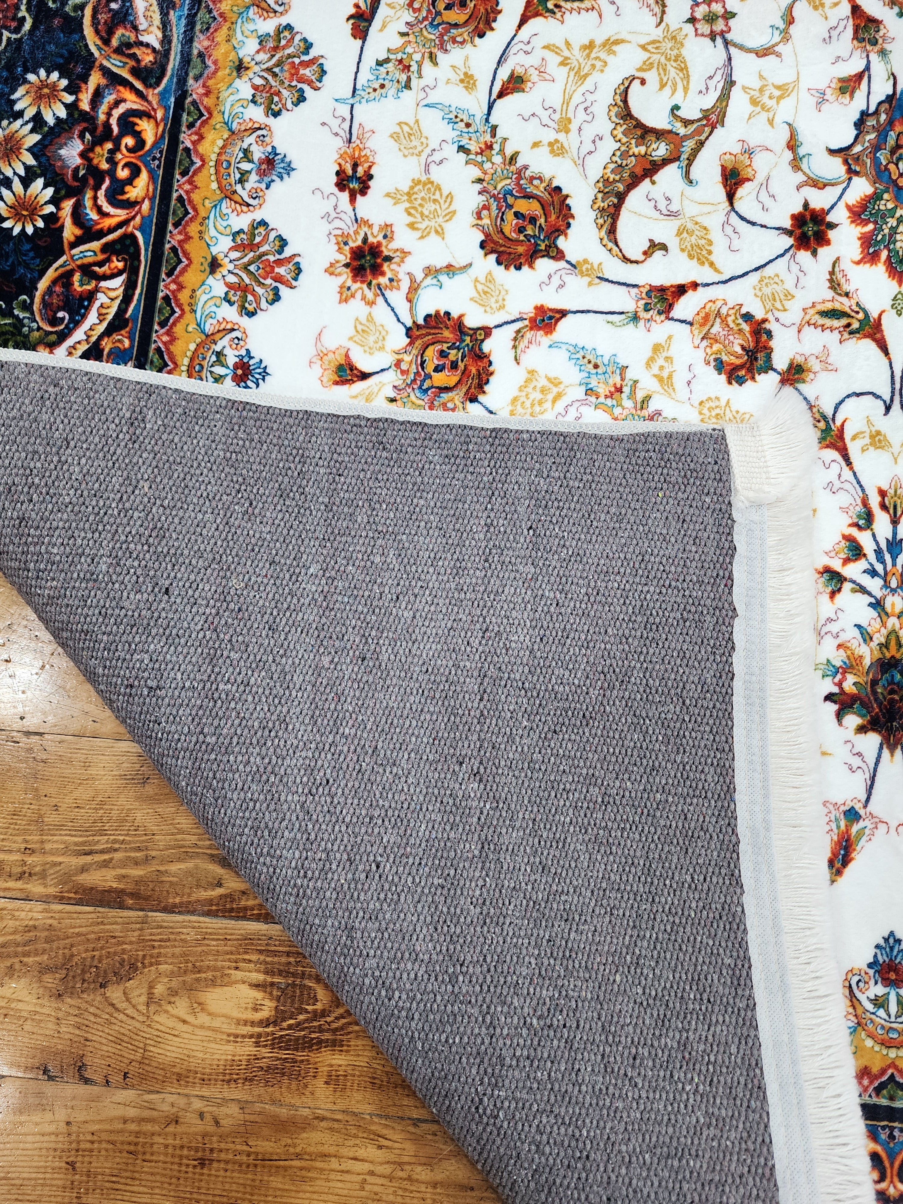 vintage Persian Silk Small Rug — in setting
