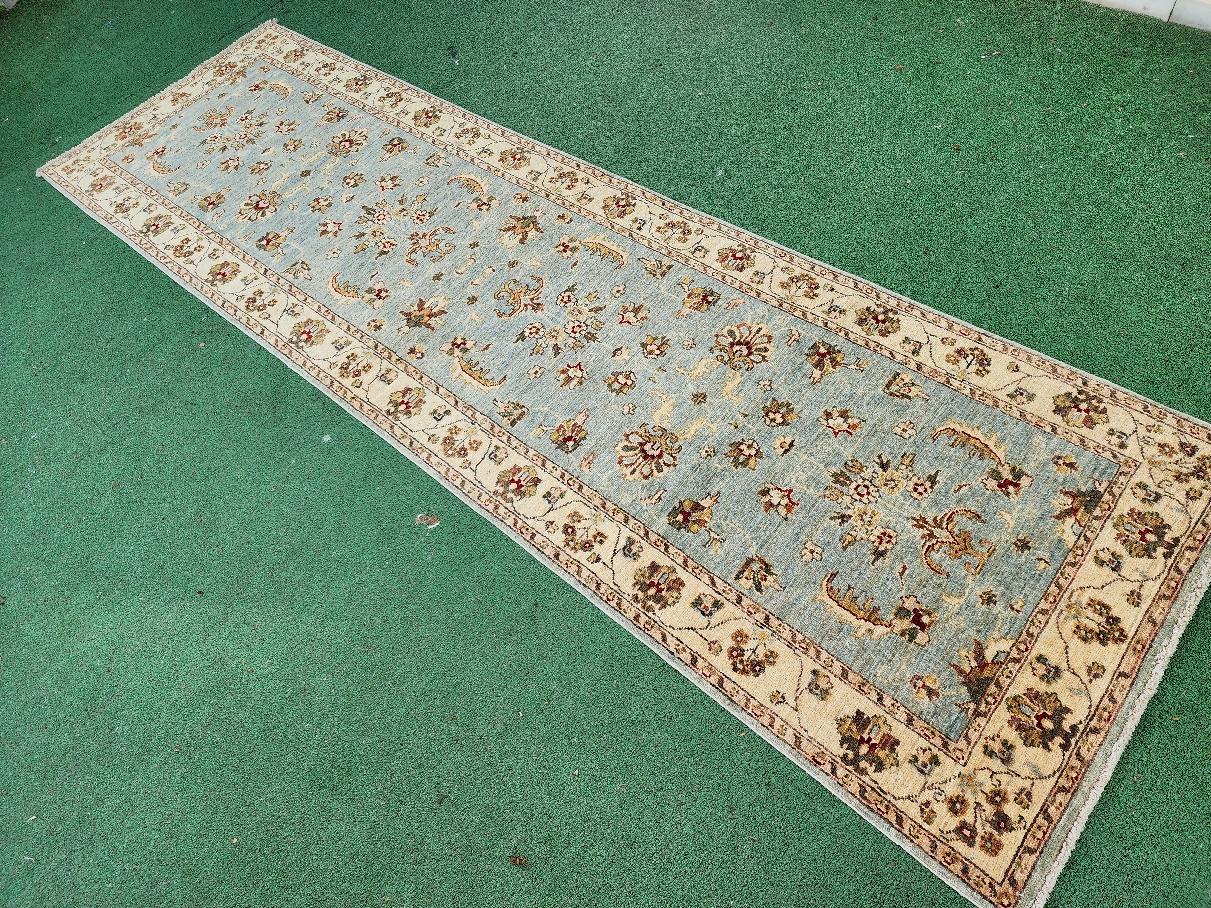 vintage Oushak Wool Runner Rug — in setting