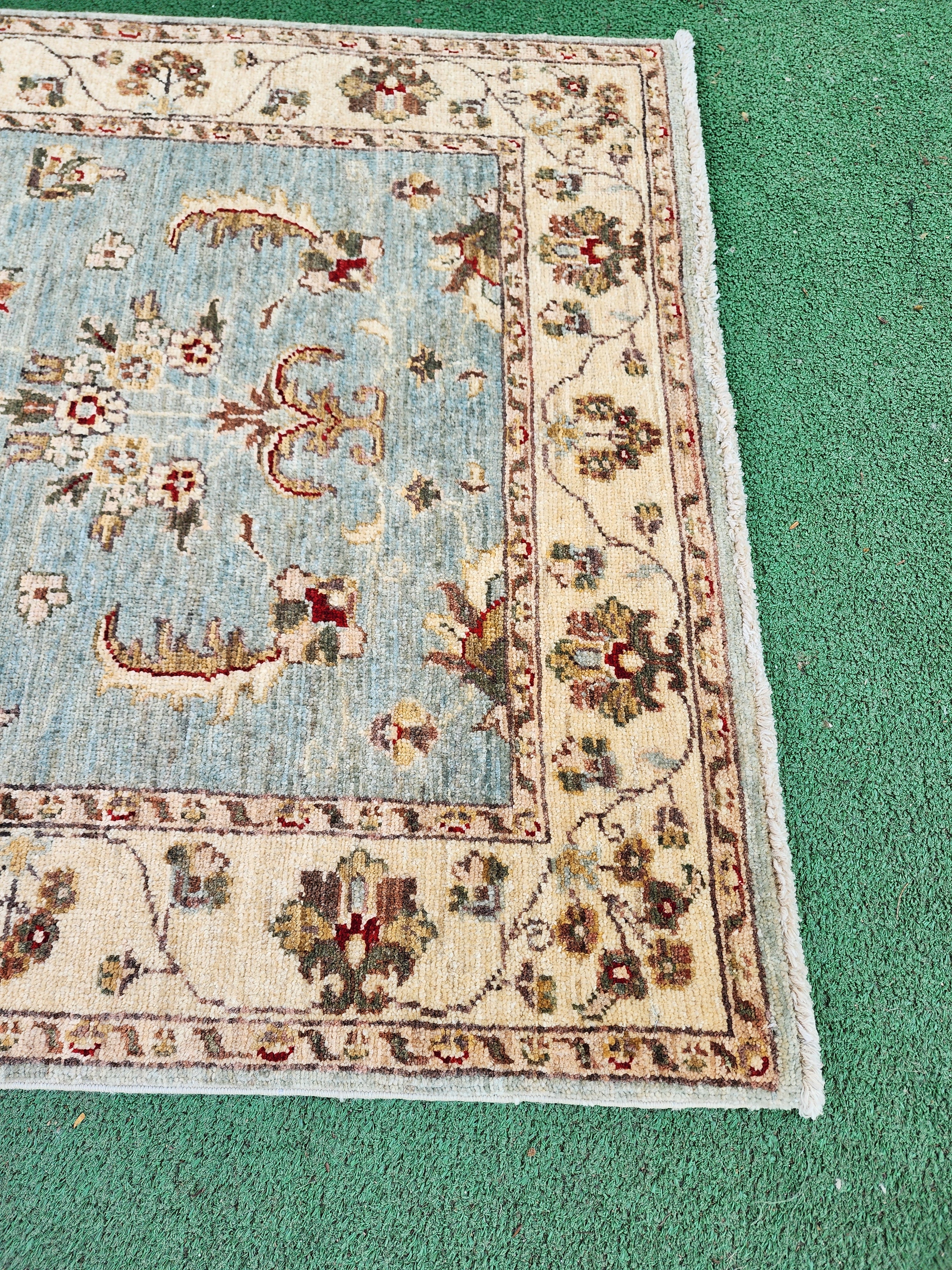 vintage Oushak Wool Runner Rug — pile detail