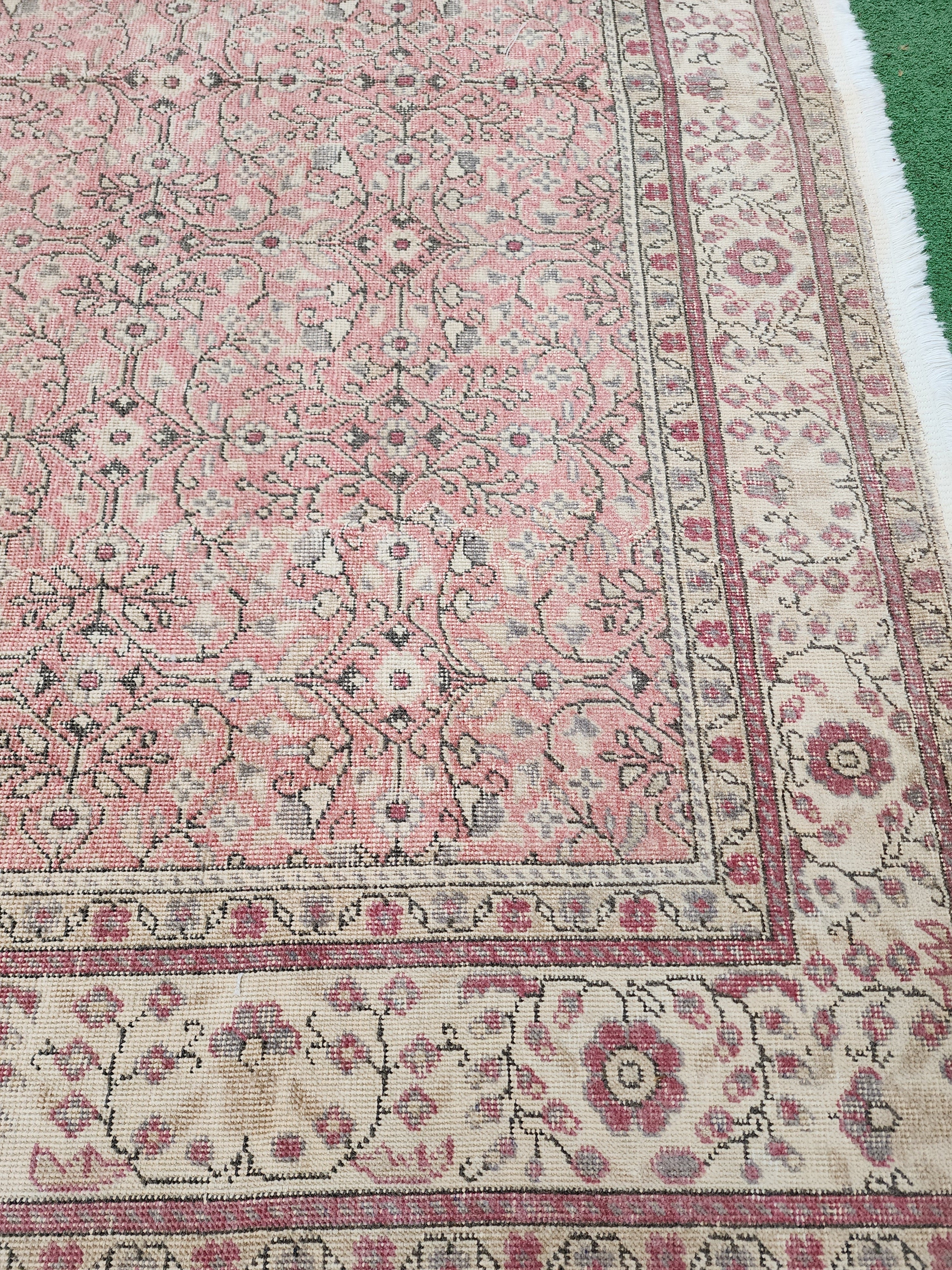 vintage Kayseri Wool Large Area Rug — pile detail