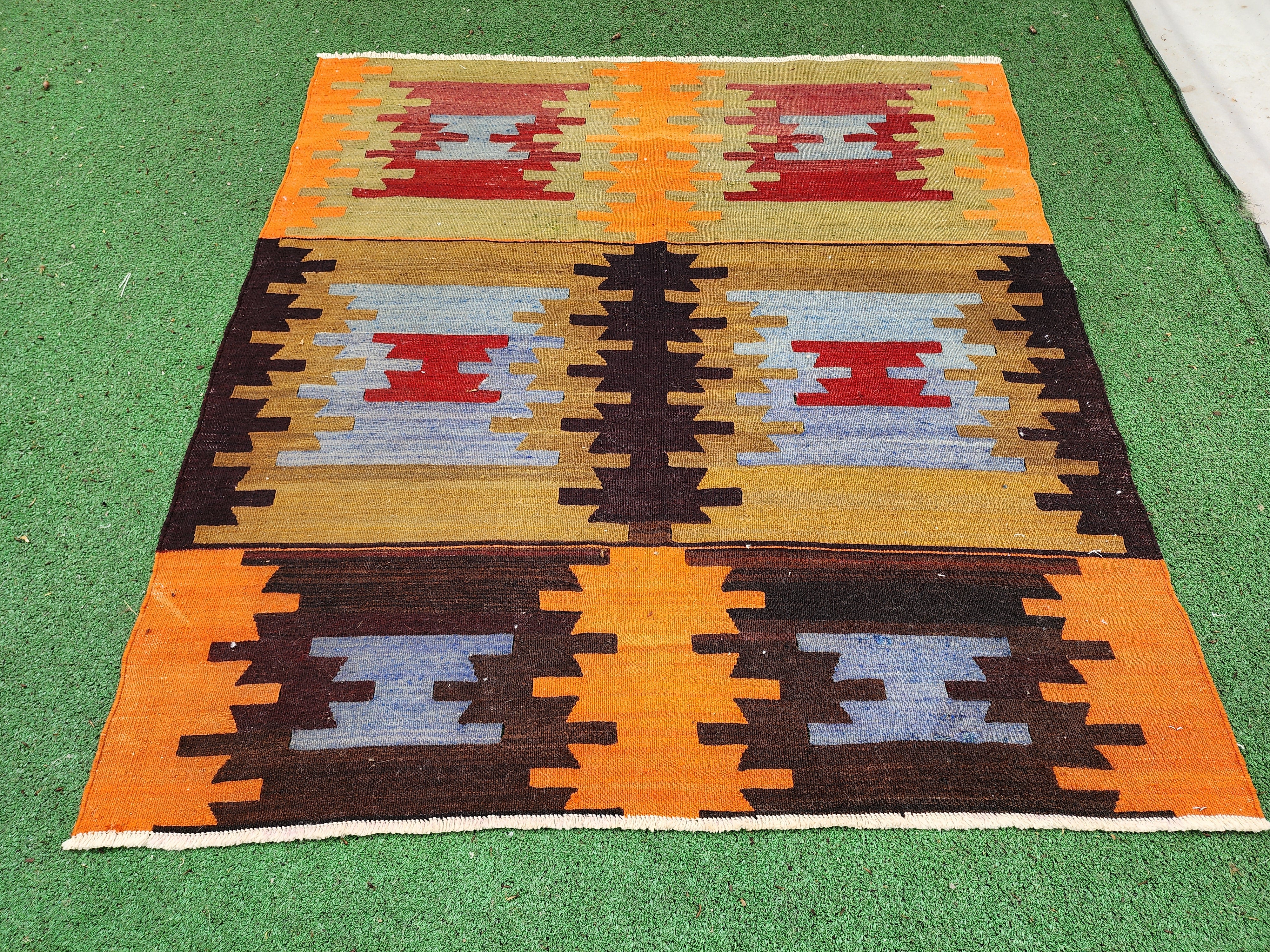 Turkish Corum Kilim Rug 3'8''x3'4''