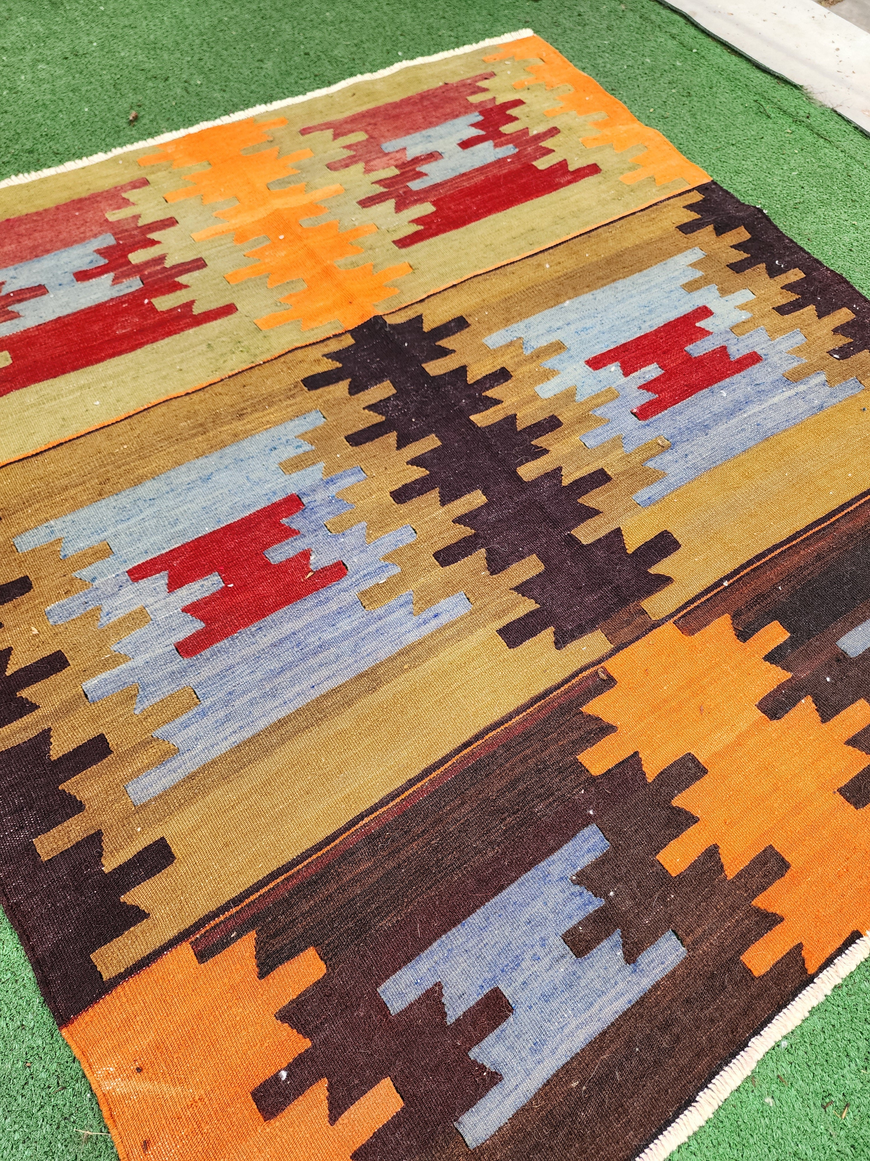 Turkish Corum Kilim Rug 3'8''x3'4''