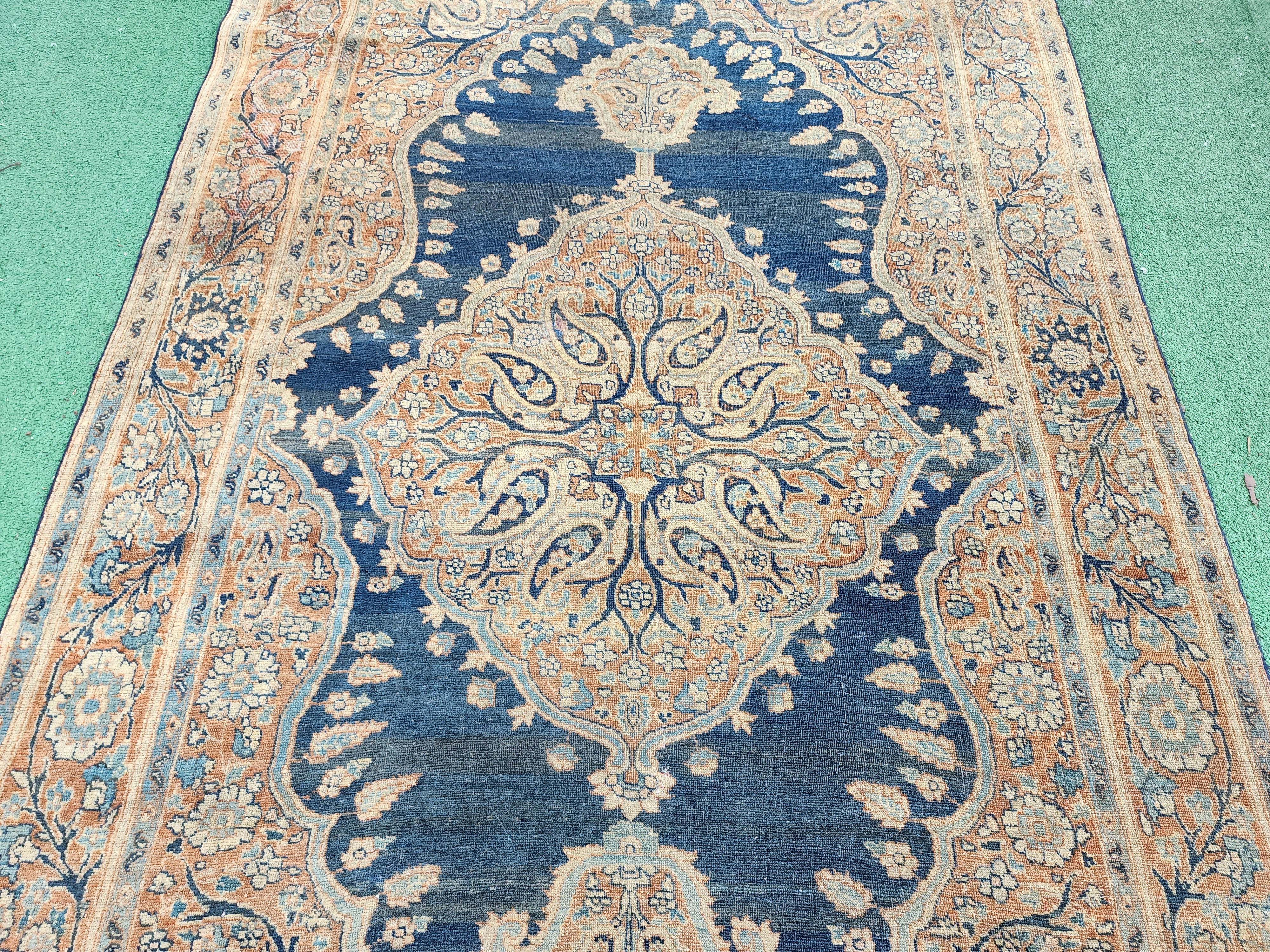 antique Persian Small Rug — pattern close-up