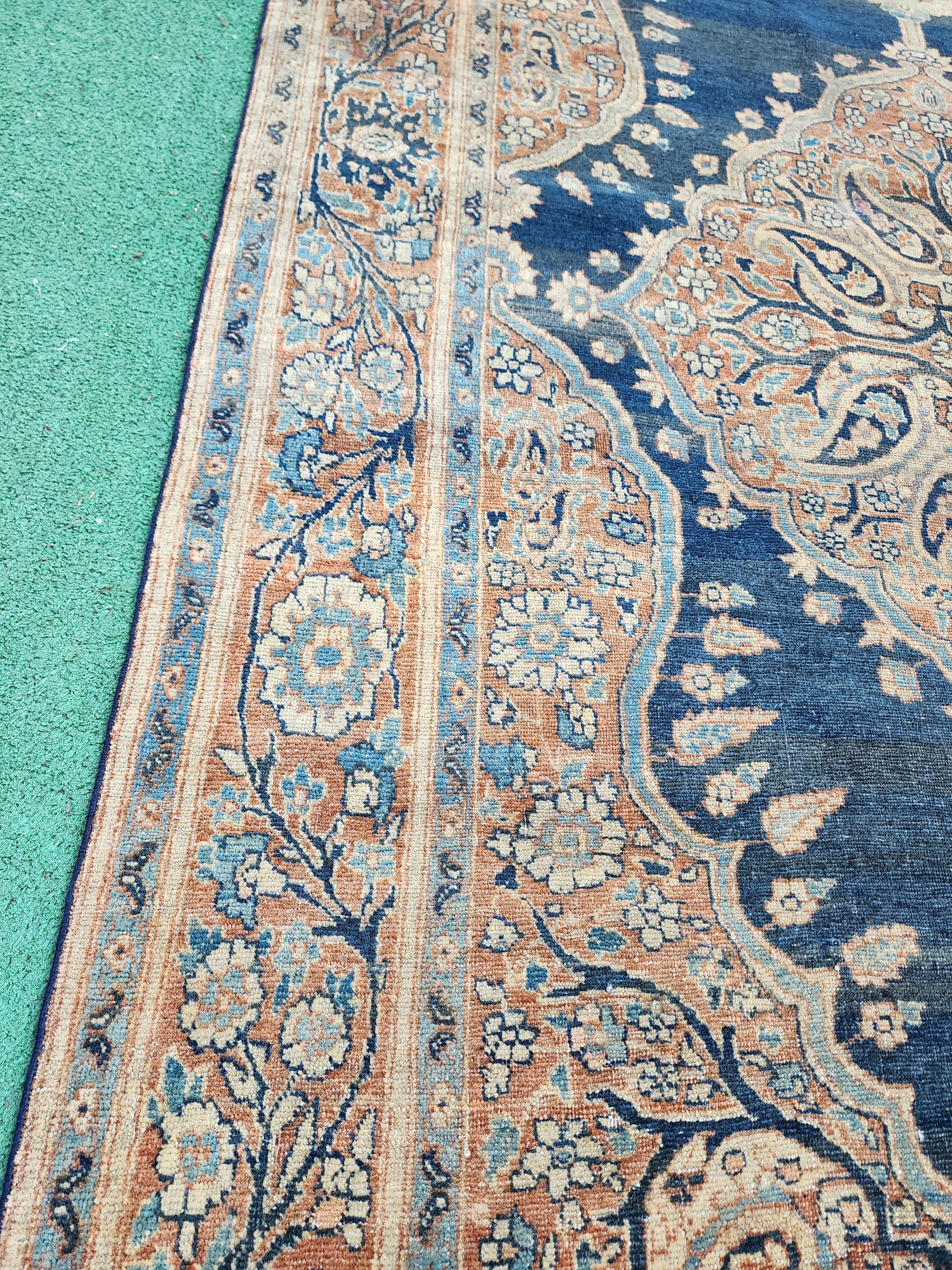antique Persian Small Rug — corner detail