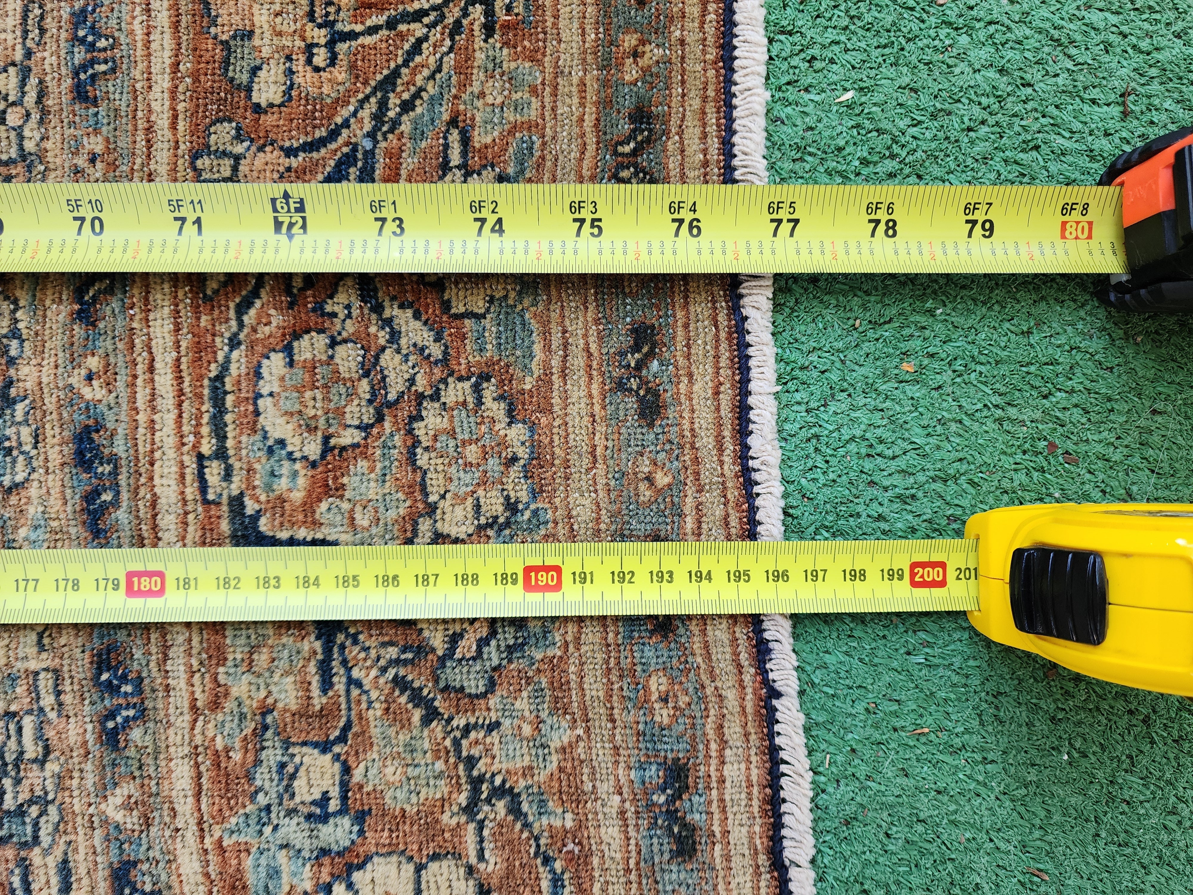 antique Persian Small Rug — border pattern