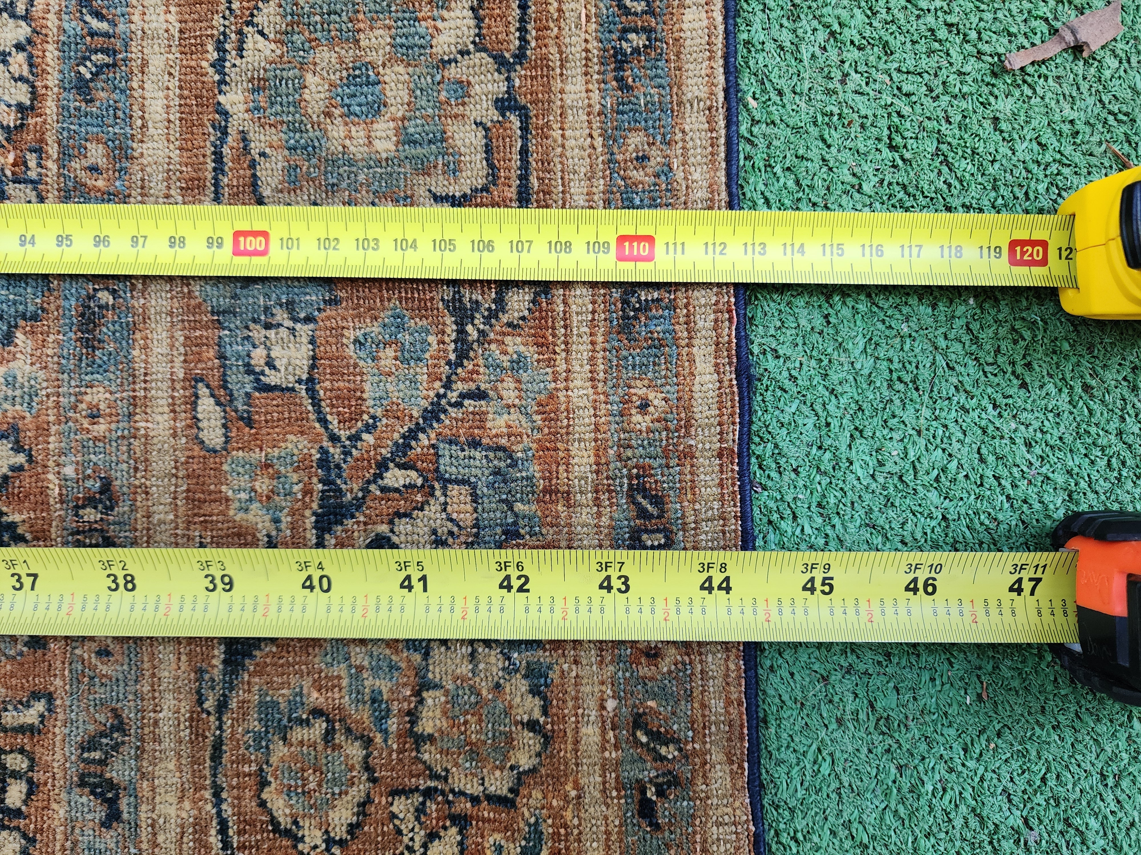 antique Persian Small Rug — pile detail