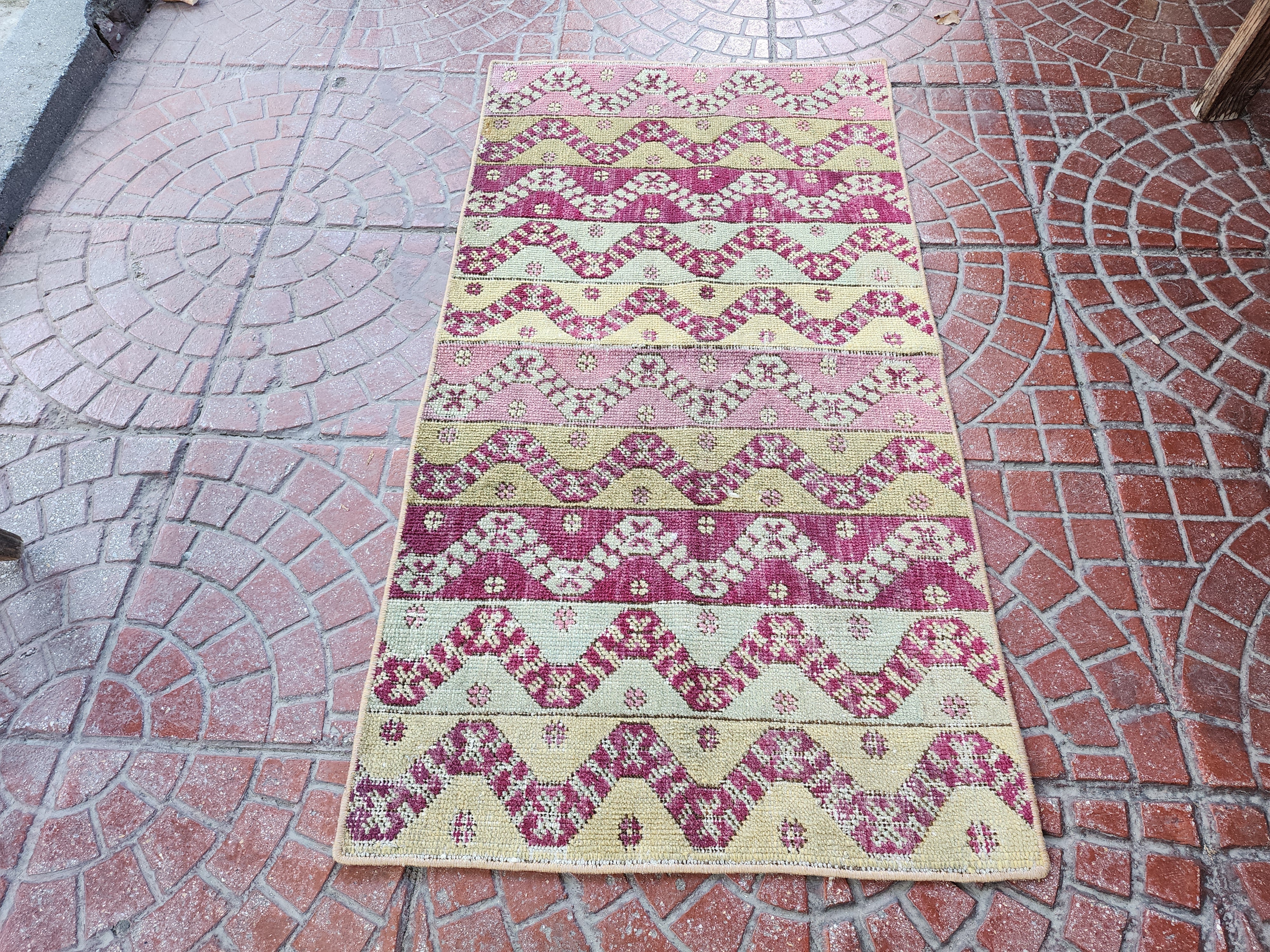 antique Anatolian Small Rug — detail texture